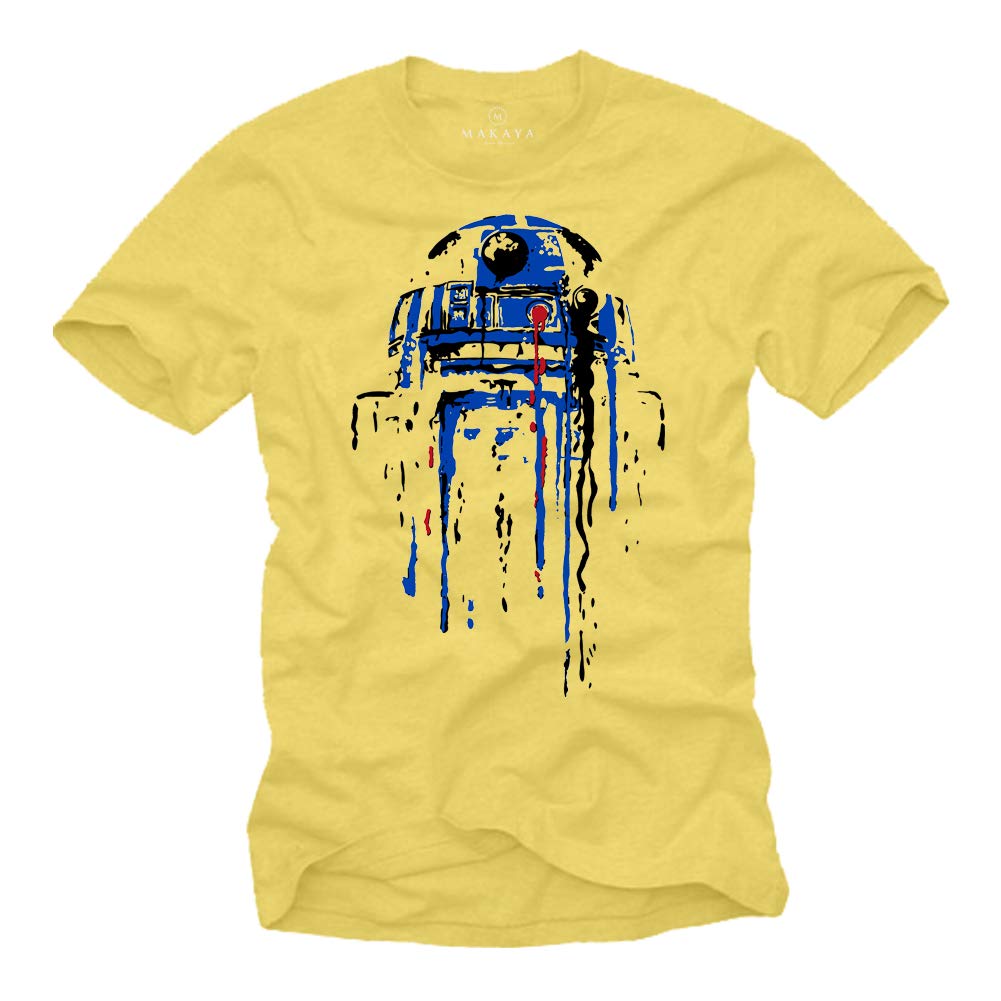 MAKAYA Vintage Gamer T-Shirt Uomo Cotone XL Bianca Nerd