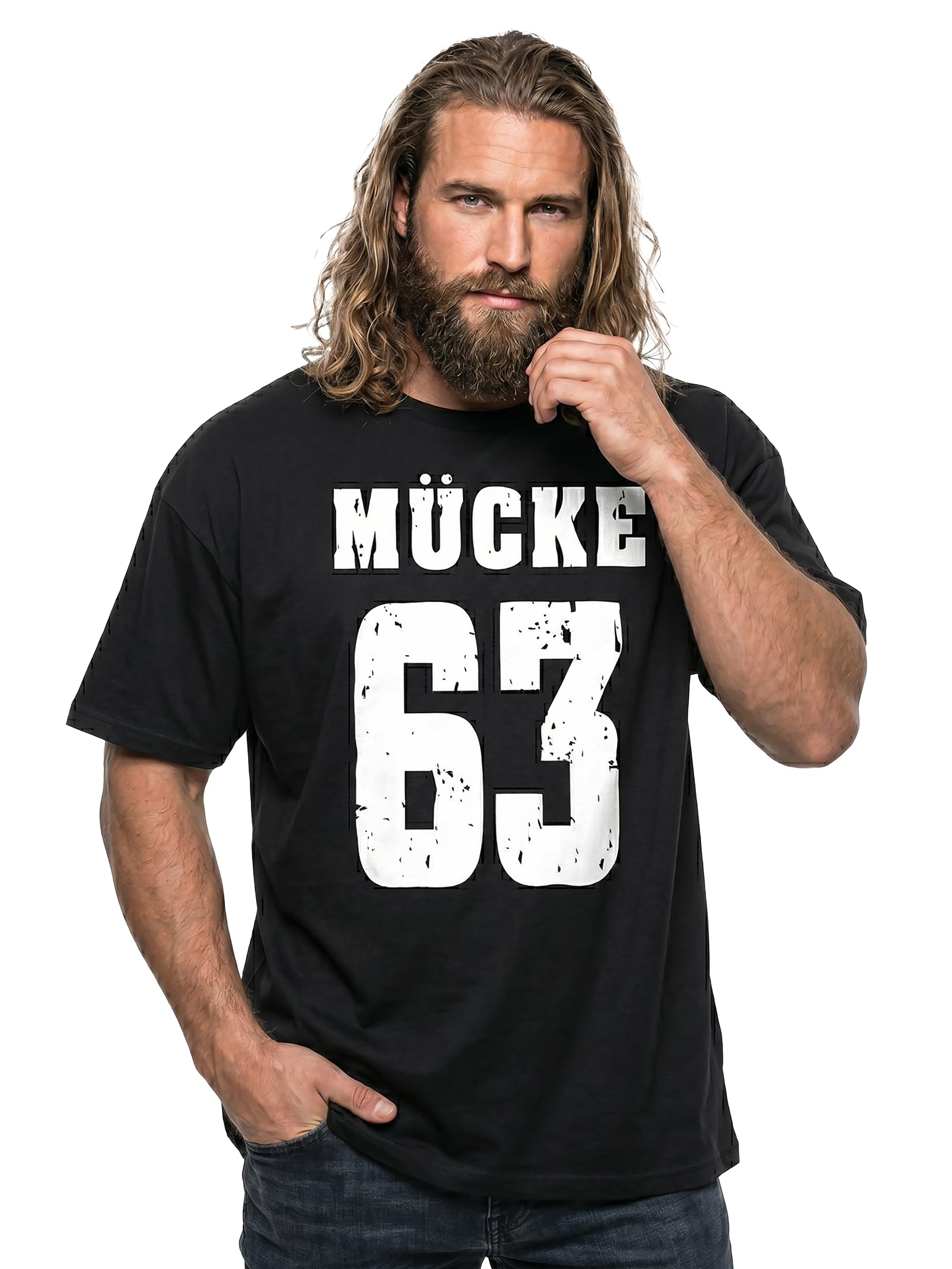 Makaya Mücke 63 Bulldozer T-Shirt Uomo Cotone Nera