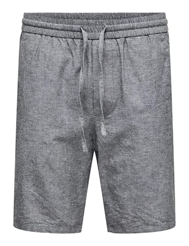 Only & Sons Onslinus 0007 pantaloncini uomo XL grigio lino
