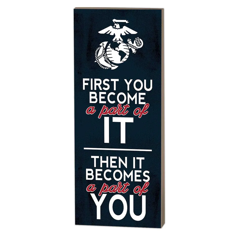 7.62 Design USMC First You Become Targa legno 7x18