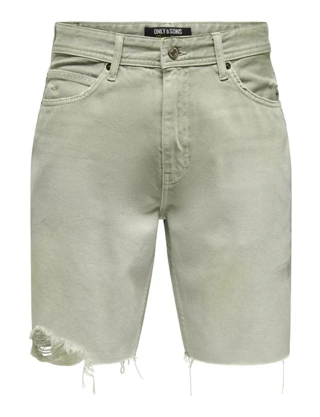 Only & Sons Onsedge Pantaloncini Uomo M Verde Denim