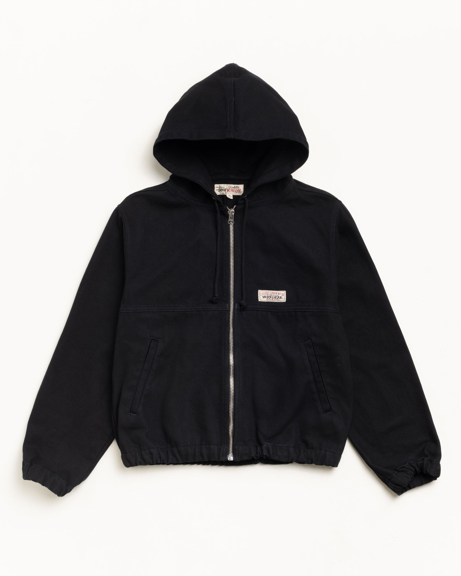 Stussy Work Jacket Unlined Canvas Giacca Black Cotone