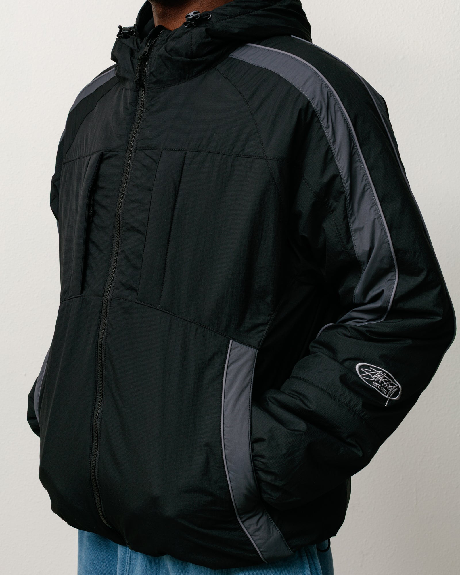 Stussy Rally Insulated Jacket giacca nera Primaloft