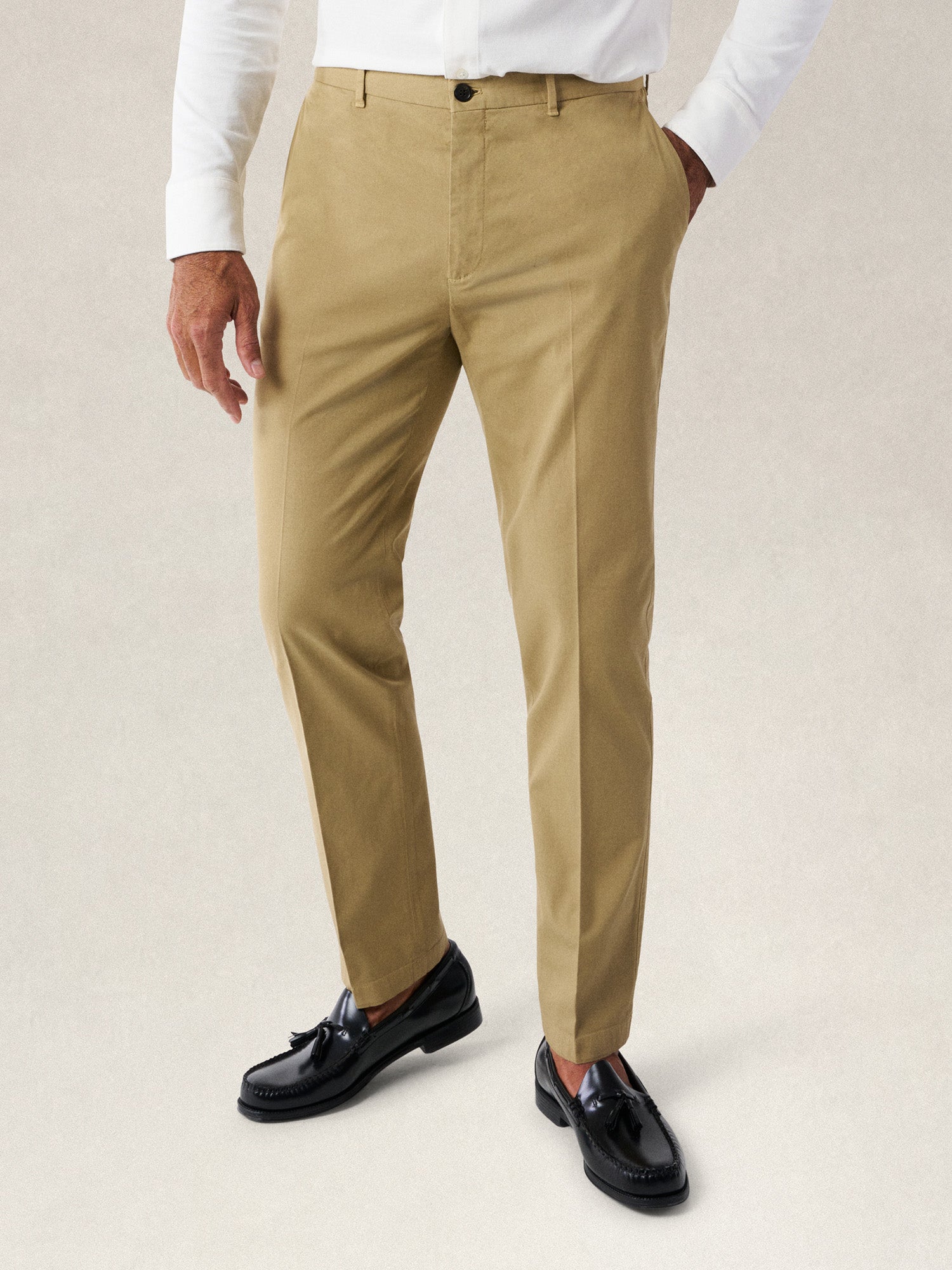 Robert Talbott Draper pantalone chino twill kaki 34x34