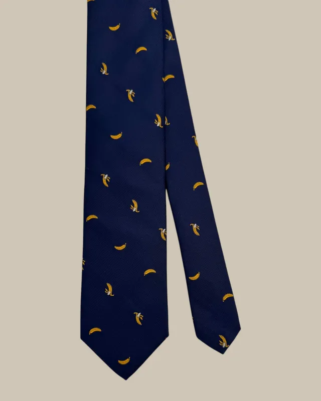 Robert Talbott Robert Banana Cravatta Navy Seta 152 cm