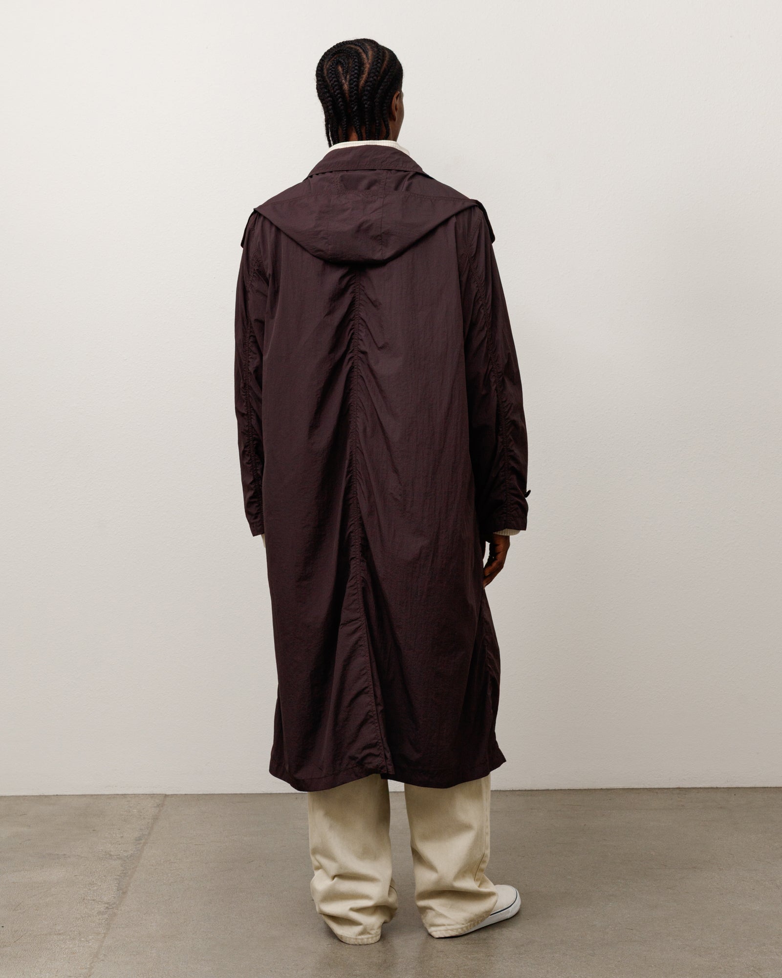 Stussy Trench Doppio Petto Giacca Brown Nylon Idrorepellente