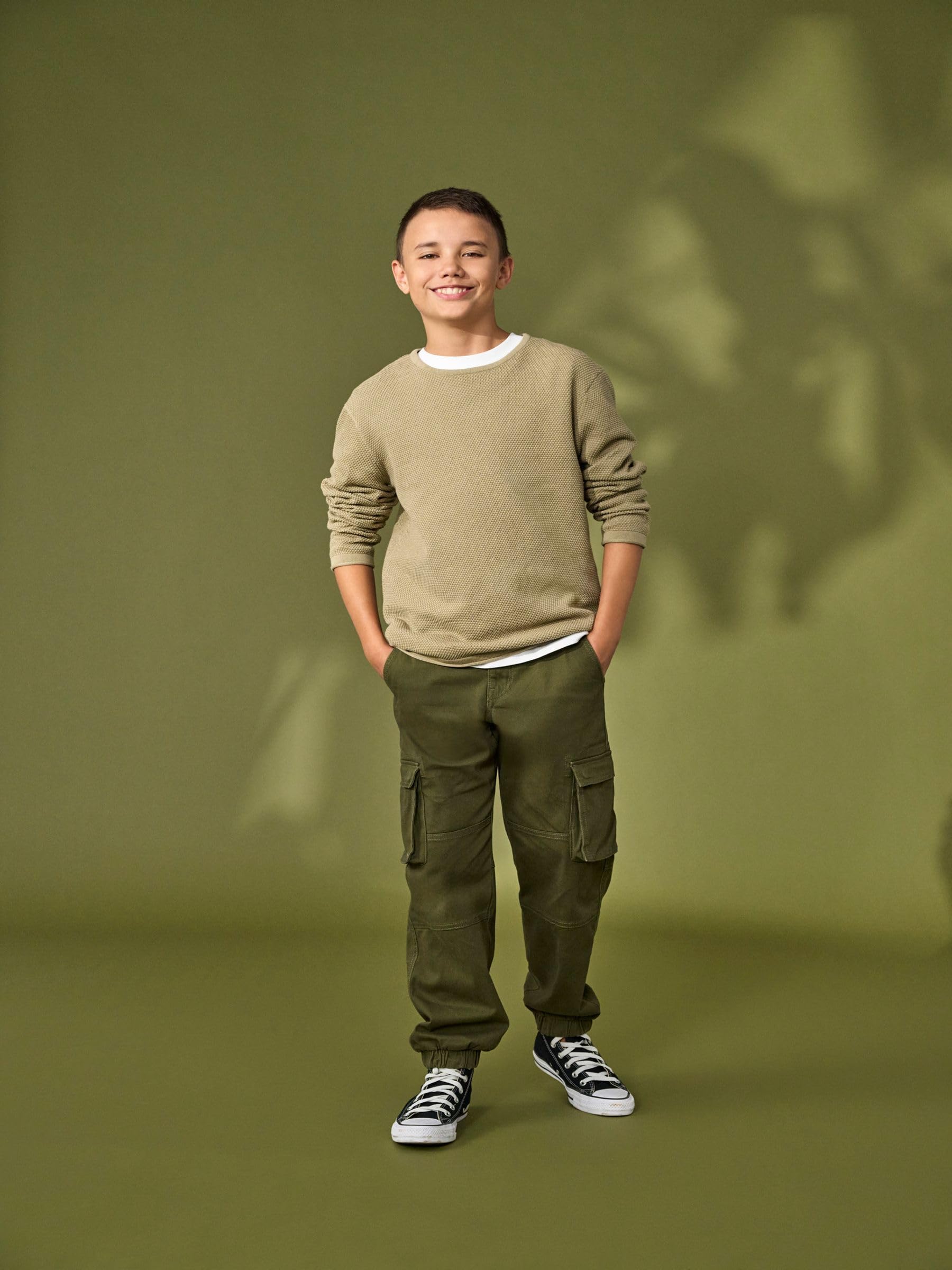 Only & Sons OSJPanter Pullover 110-116 grigio Chinchilla bimbo