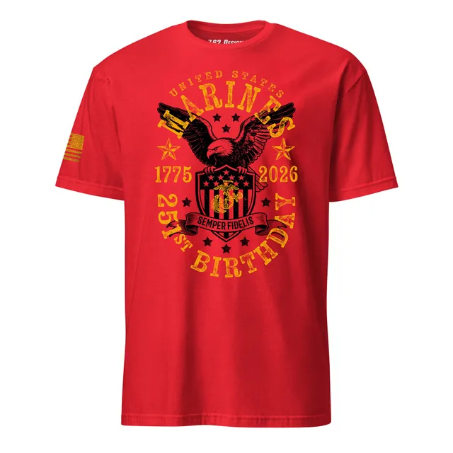 7.62 Design 251st Semper Fidelis maglietta uomo cotone rossa