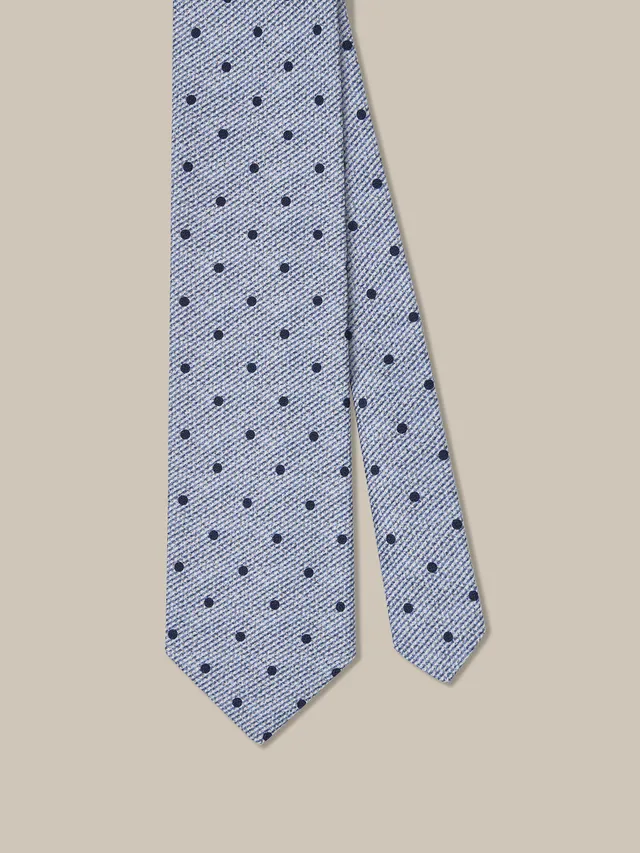 Robert Talbott Twill Spot Best of Class cravatta azzurra