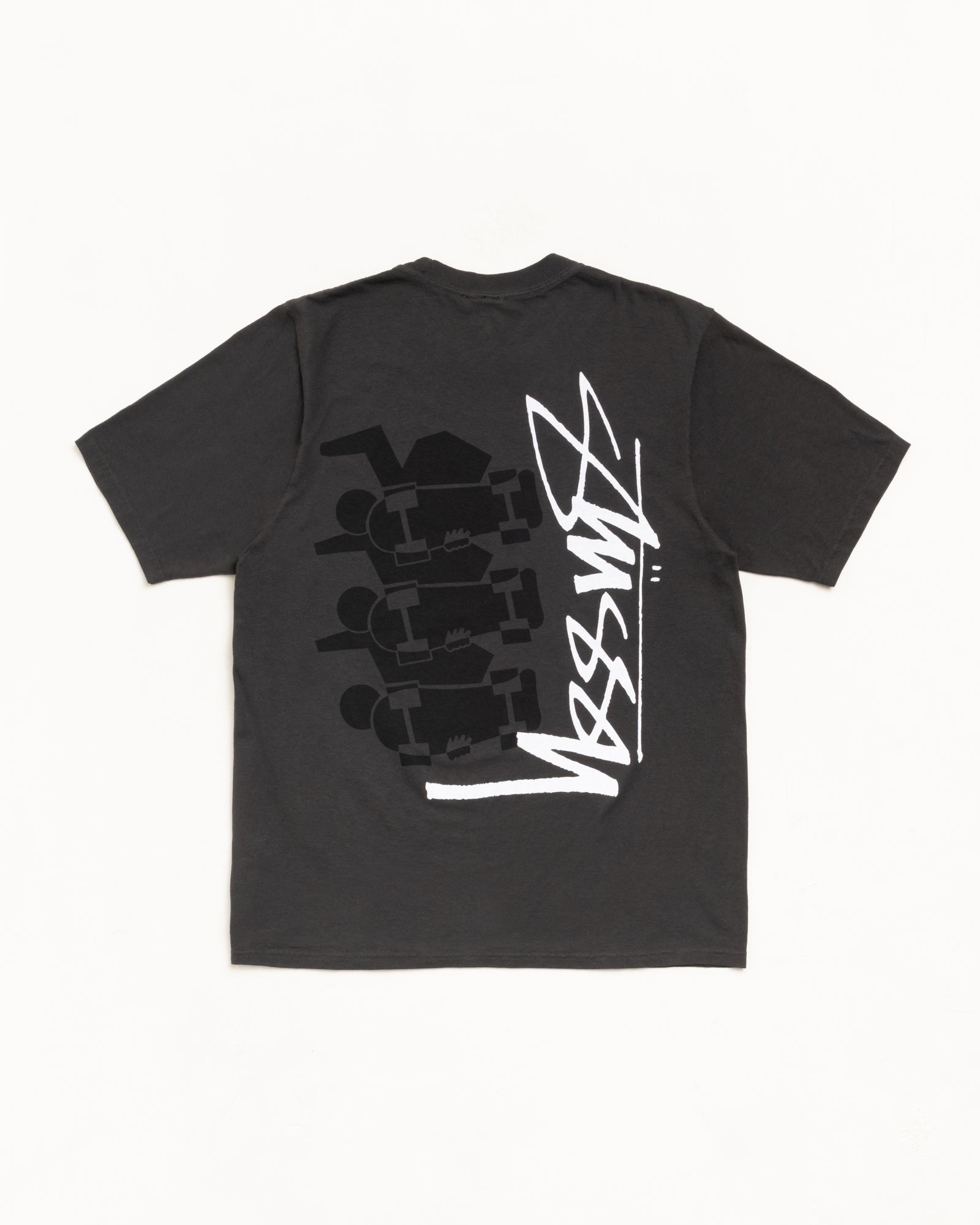 Stussy Skate Stack Tee maglietta faded black cotone