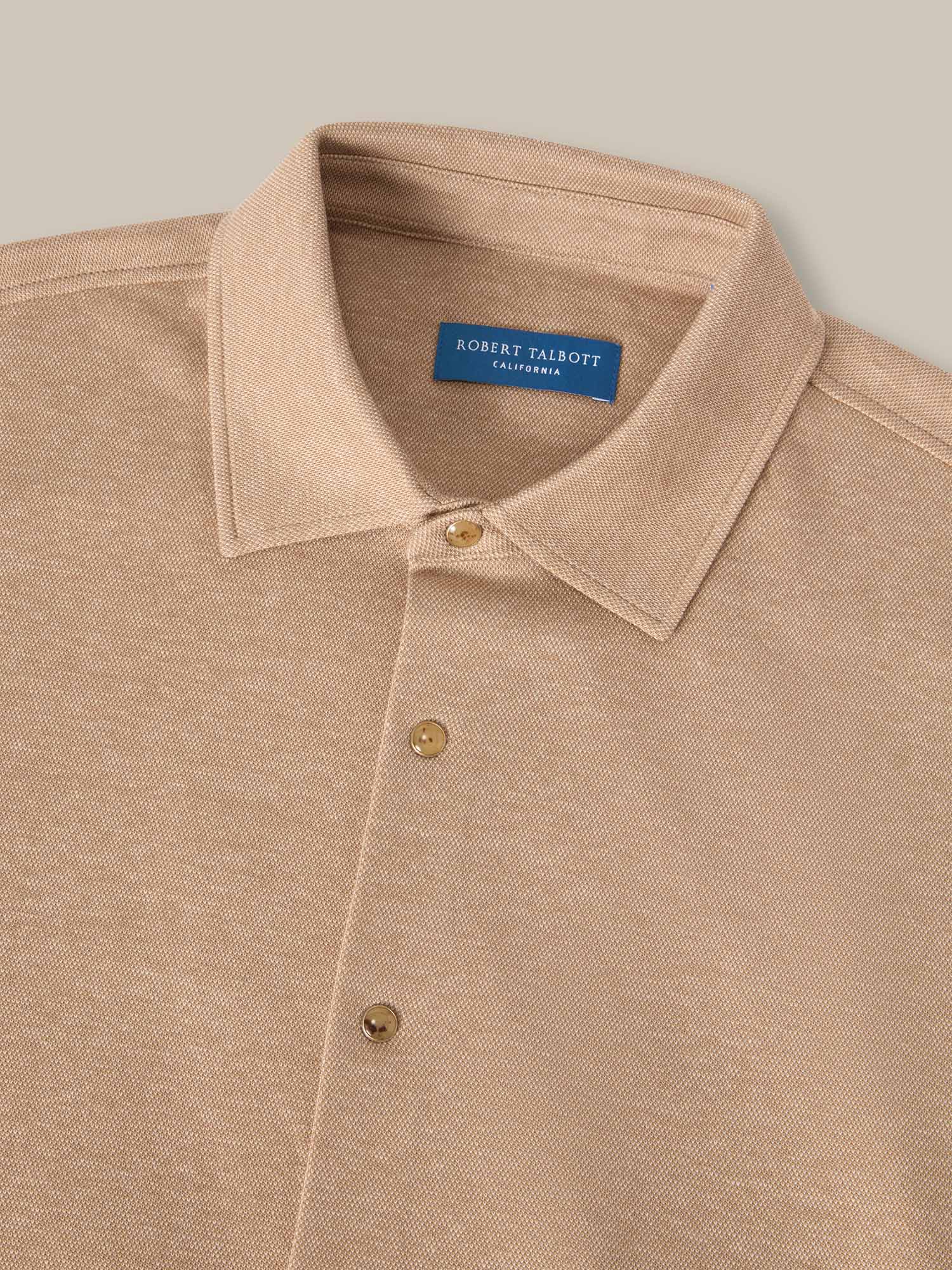 Robert Talbott Walter camicia cotone cashmere cammello