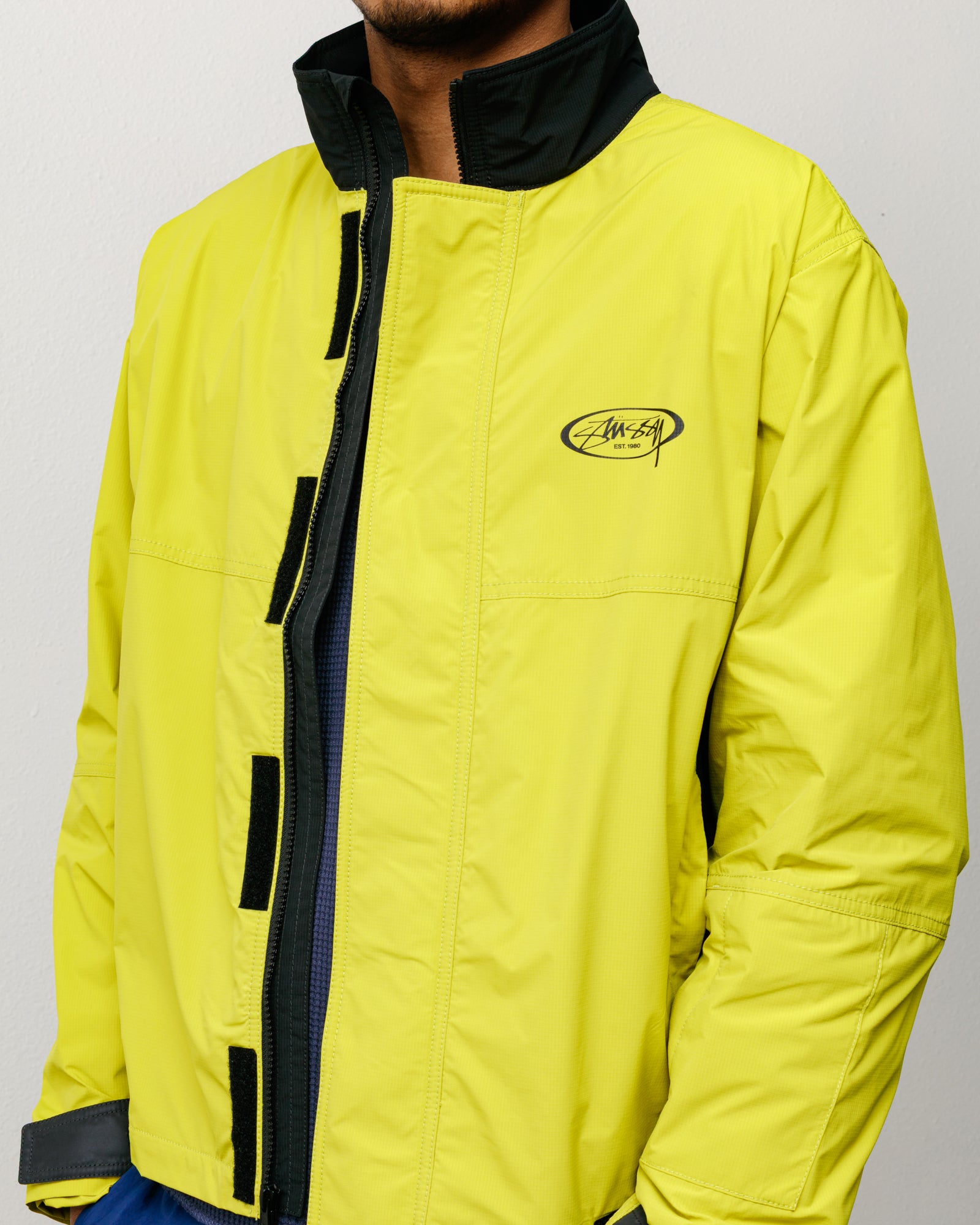 Stussy MX Jacket giacca lime ripstop idrorepellente