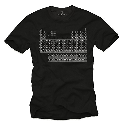 Makaya Tavola Periodica T-Shirt Uomo nera taglia M