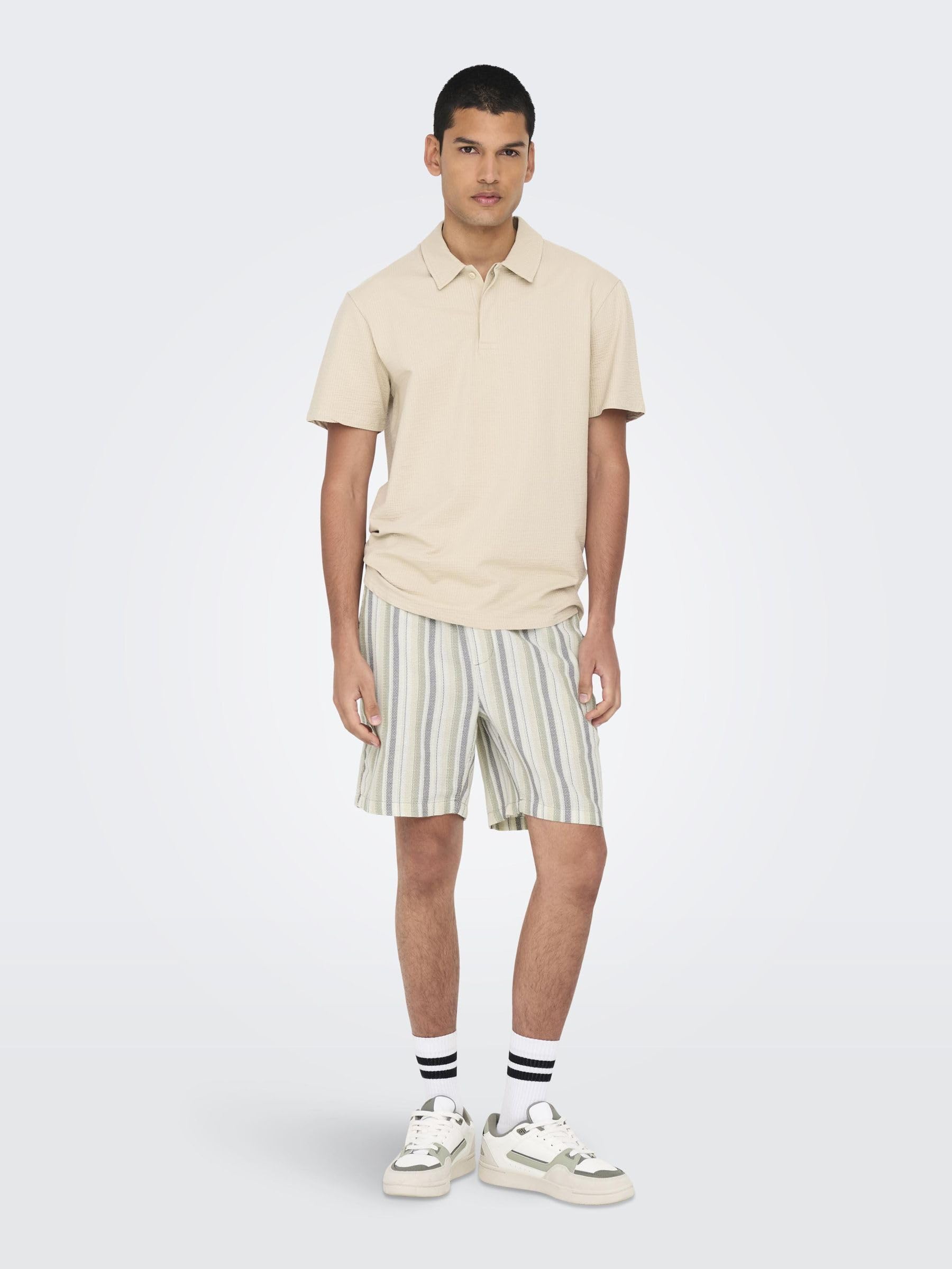ONLY & SONS Onstrev Regular Fit Shorts Uomo M Vita Media