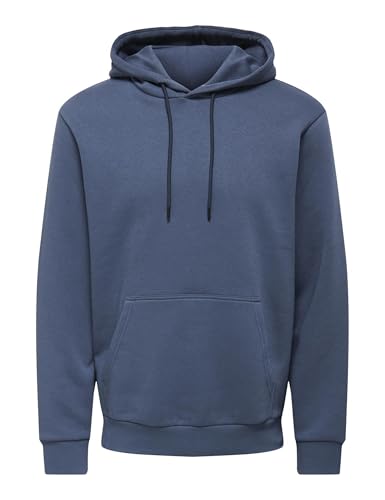Only & Sons Onsceres felpa cappuccio uomo XXL indaco cotone