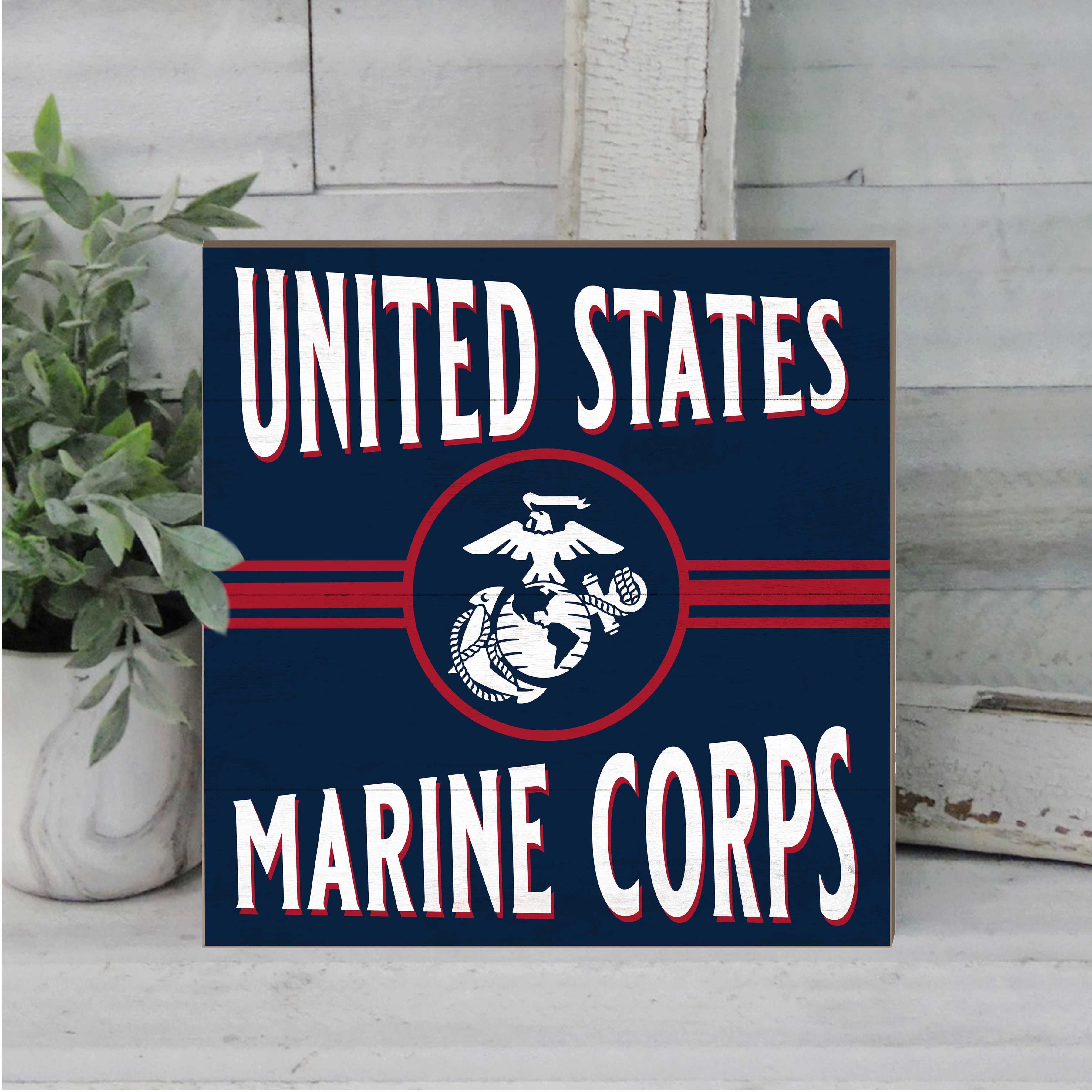 7.62 Design Home USMC Retro targa legno 10x10
