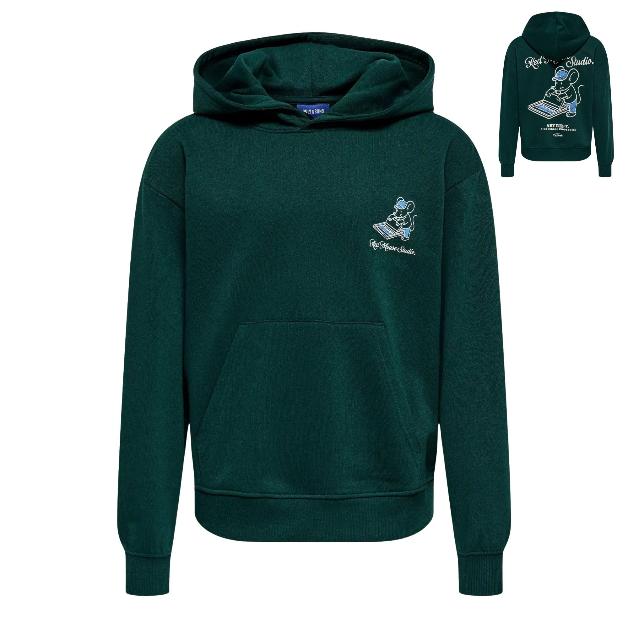 Only & Sons Cole Hardware RLX felpa con cappuccio verde scuro