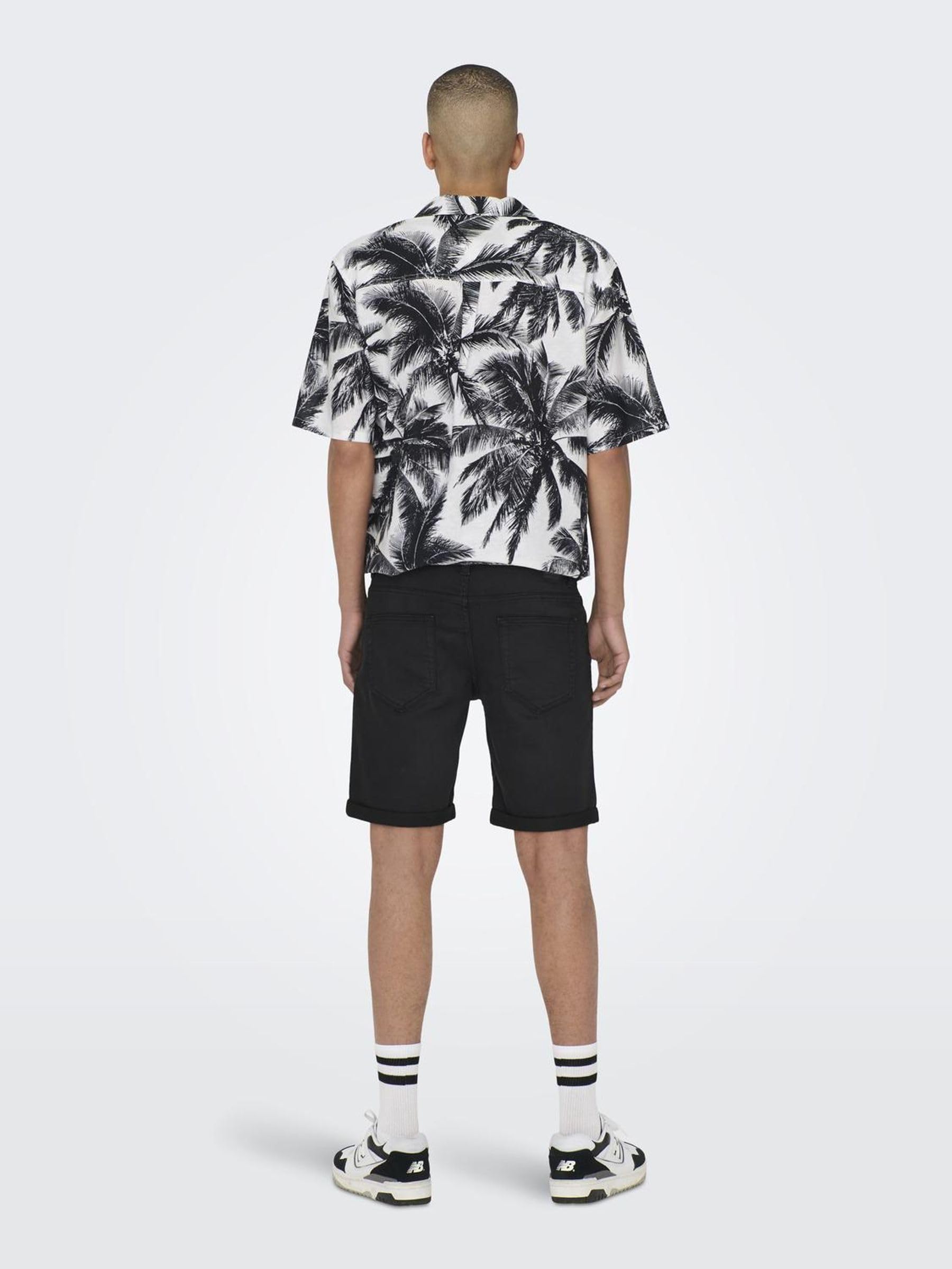 ONLY & SONS ONSPLY Pantaloncini L Black Denim Regular Fit