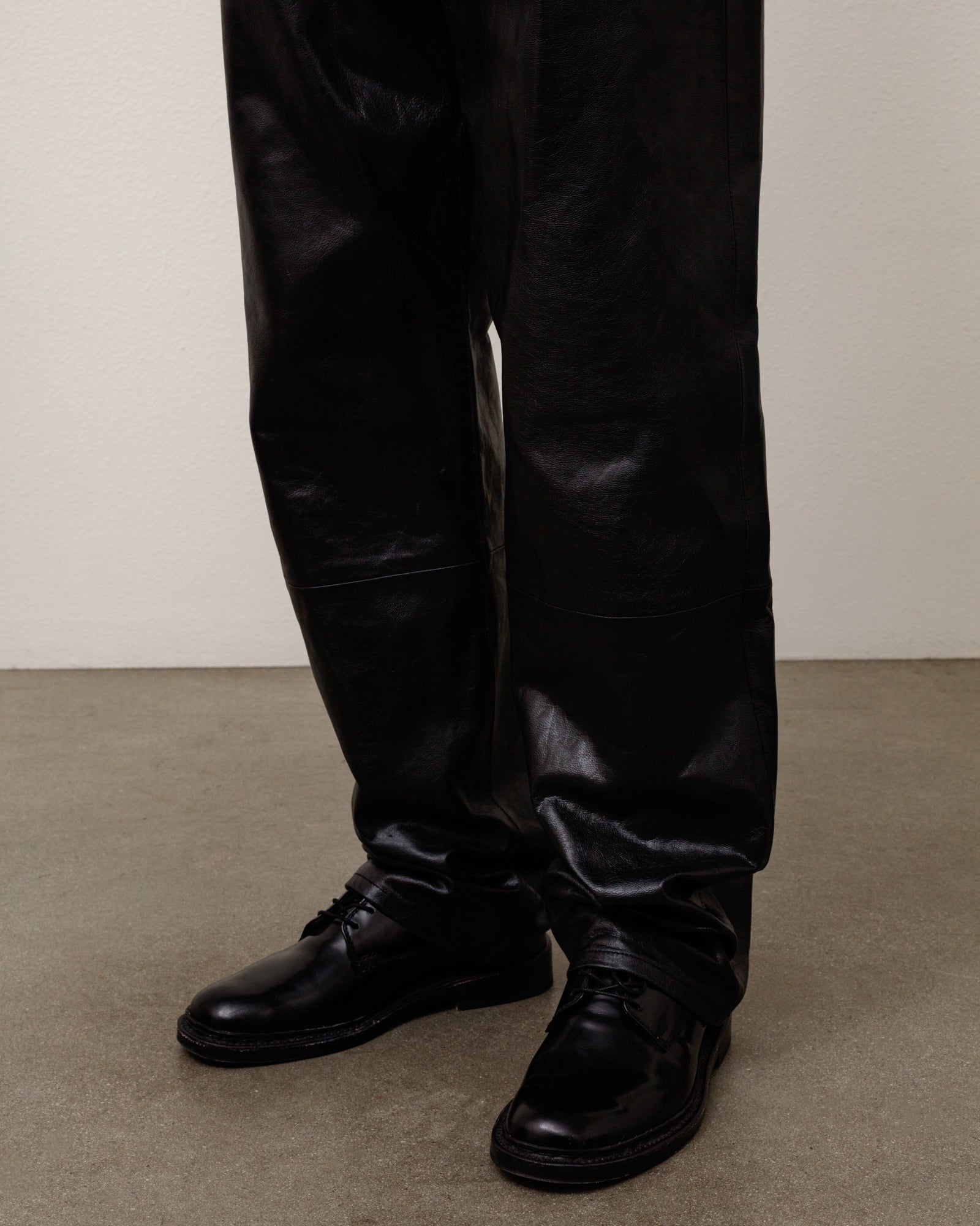 Stussy Pants New Classic Pant Leather pantalone Nero pelle