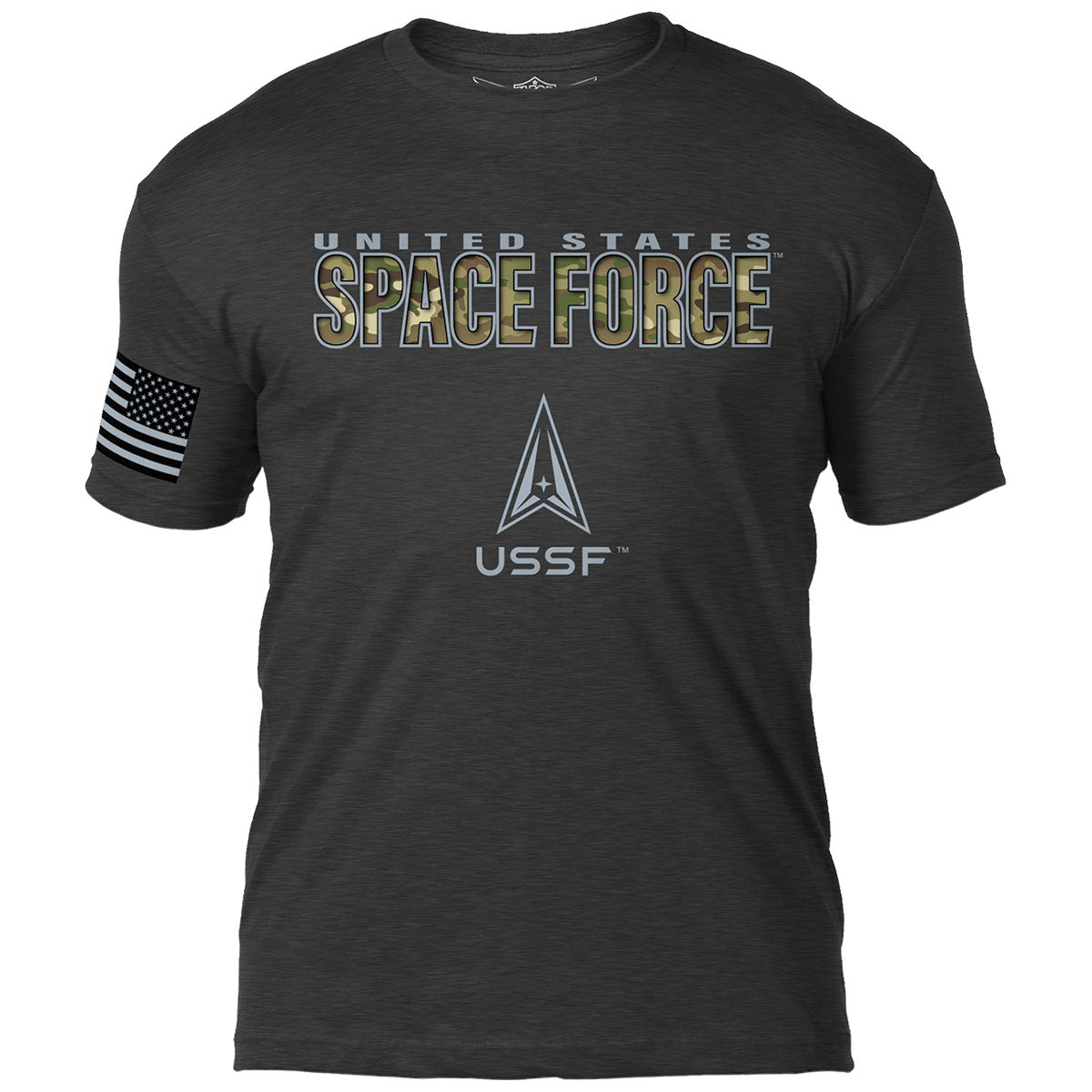 7.62 Design T-Shirts Maglietta Space Force Camo Nera Cotone