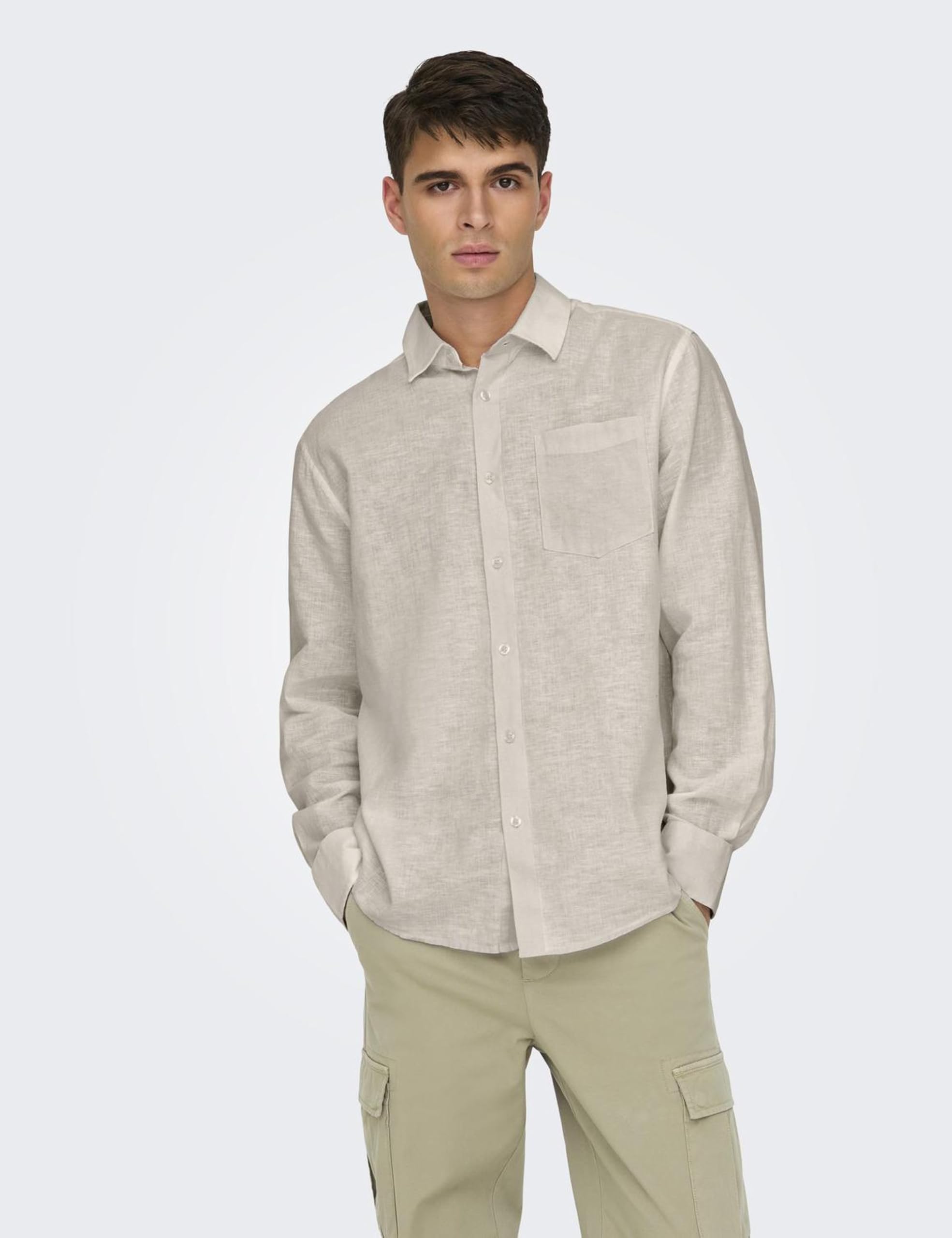 ONLY & SONS Onscaiden Shirt camicia uomo Bianco taglia S