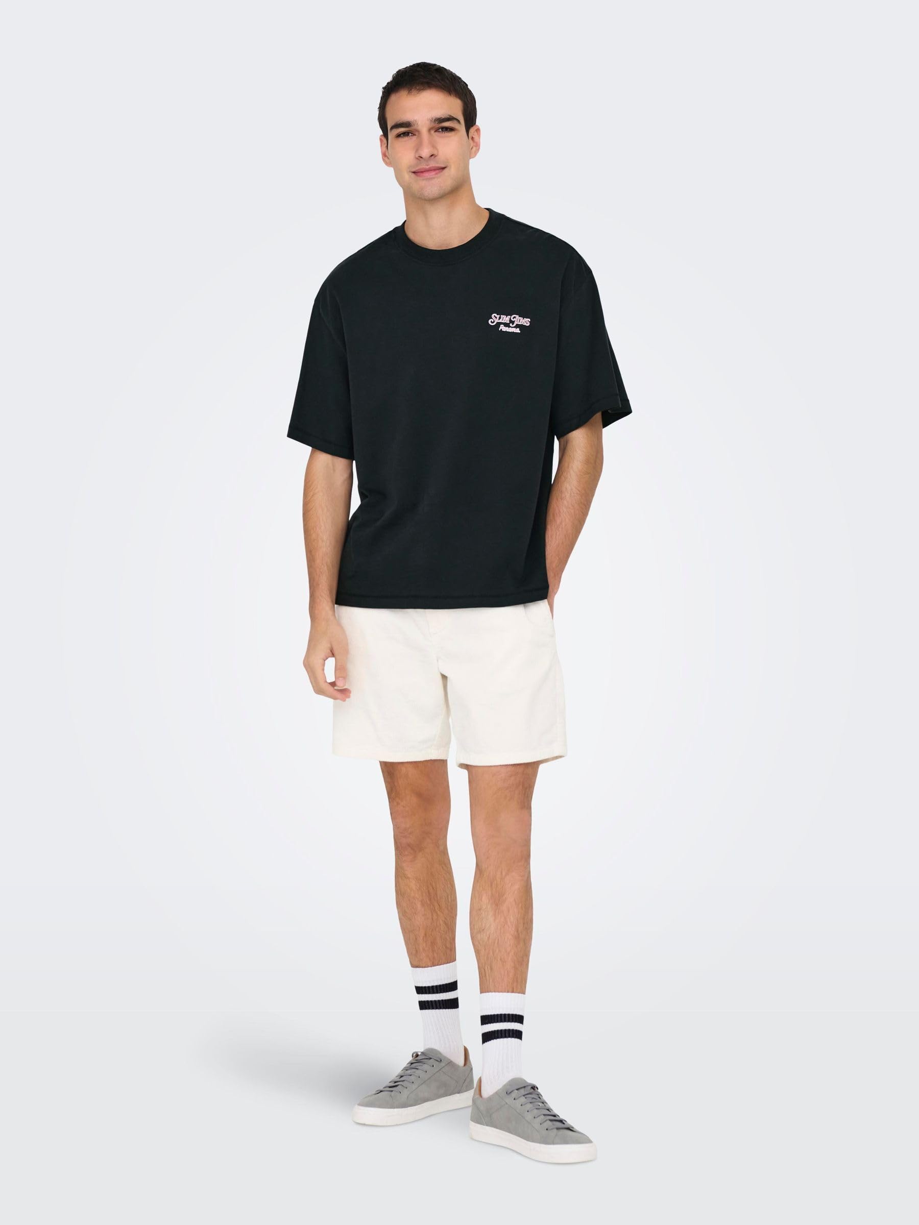 ONLY & SONS Onsmalik Jims T-shirt Uomo manica corta cotone