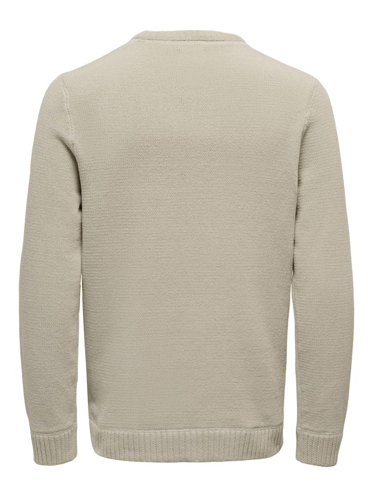 ONLY & SONS Maglione Girocollo Uomo Nero XL Morbido