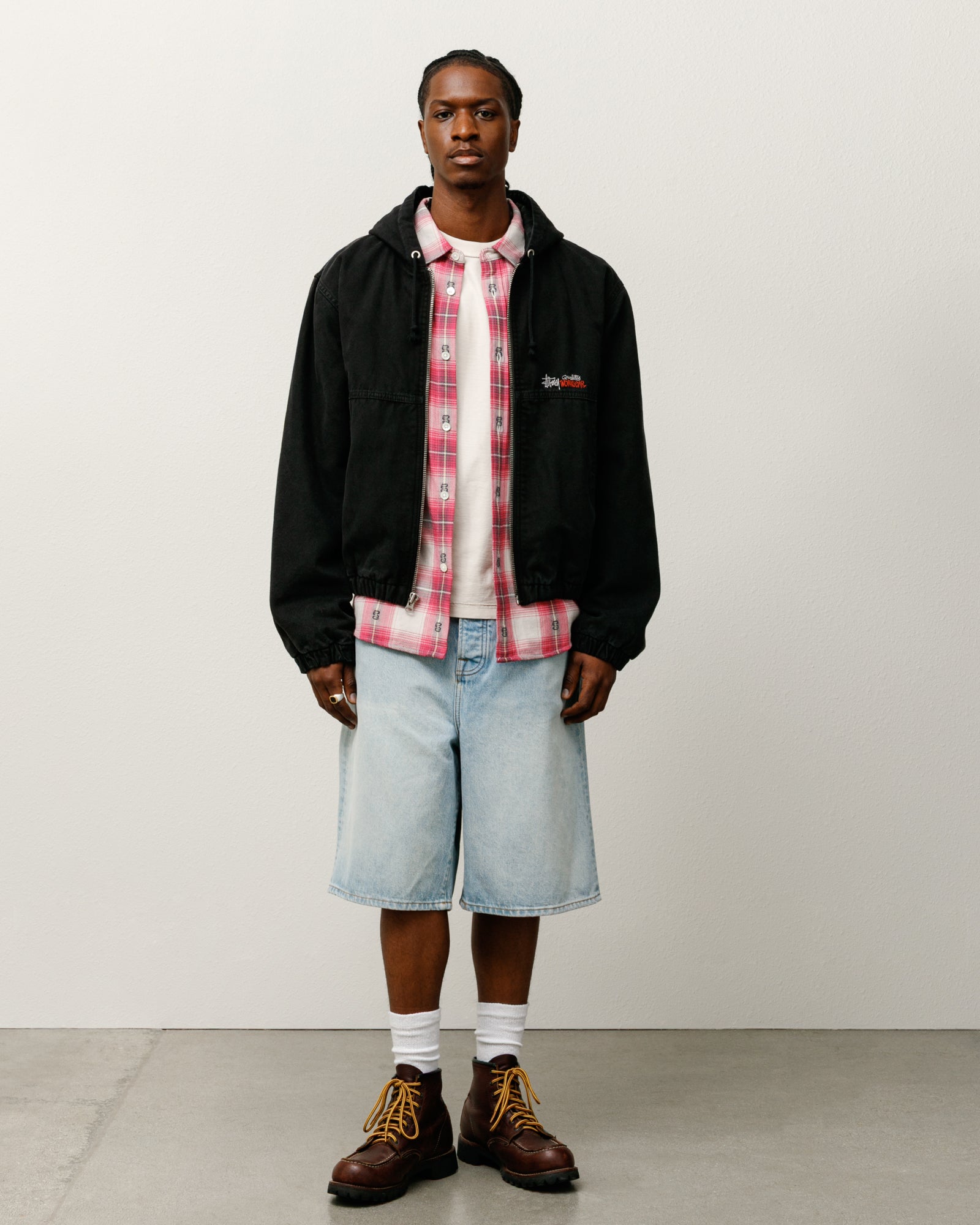 Stussy Big Ol Short Denim shorts lavaggio chiaro cotone