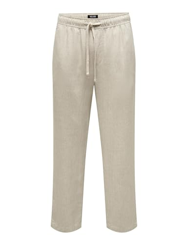Only & Sons Onssinus Loose Visc Lin 0075 Pantaloni Uomo Lino