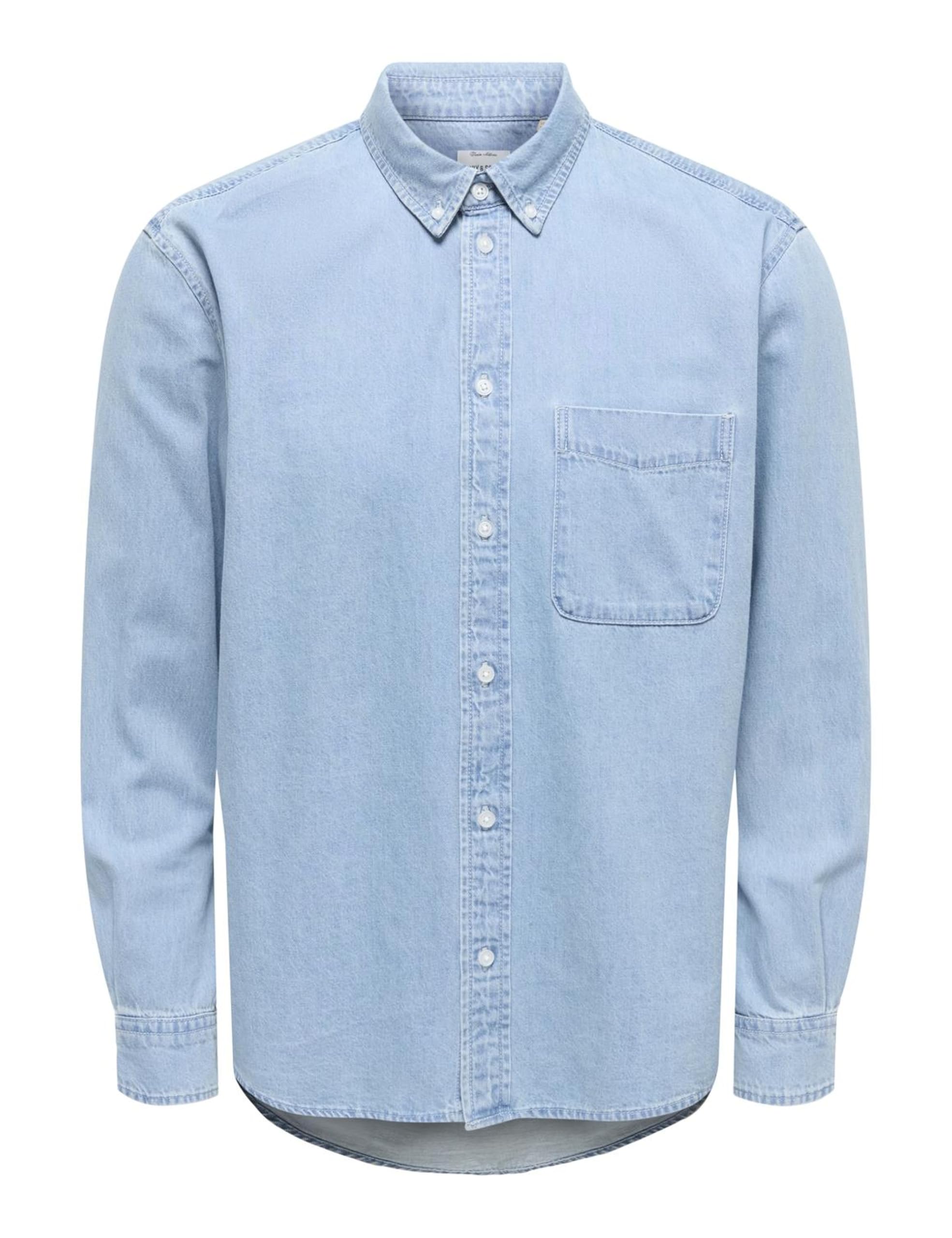 Only & Sons Onsorson Oxford Camicia Uomo Denim Blu
