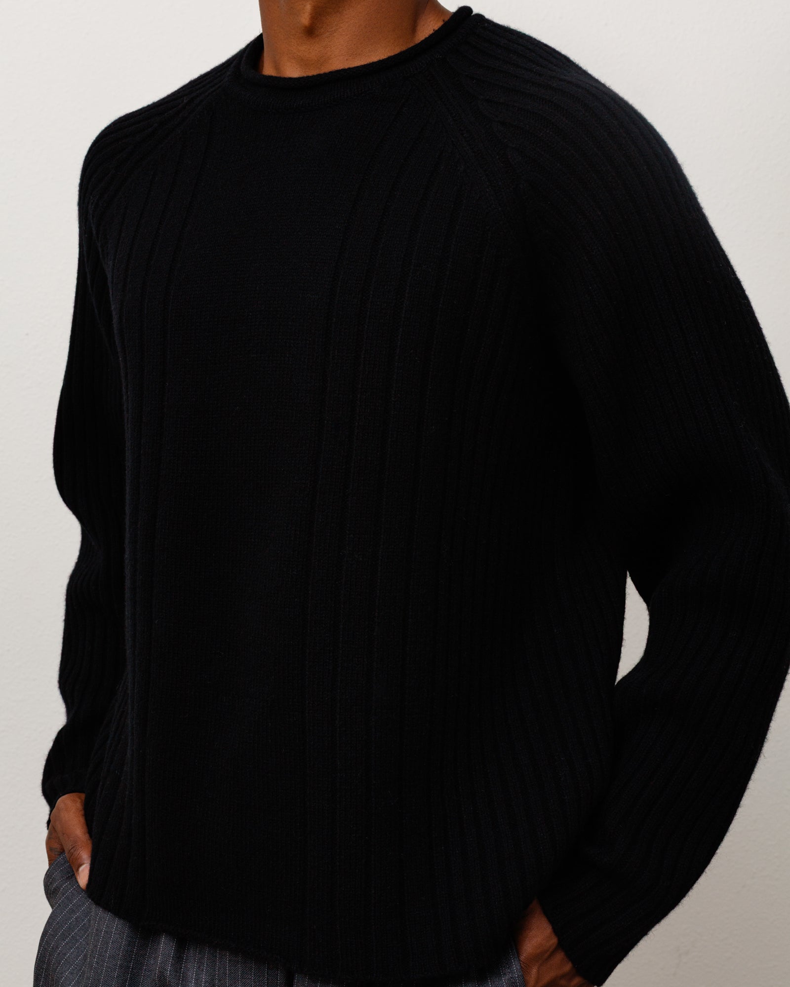 Stussy Merino Roll Neck maglione lana merino nero