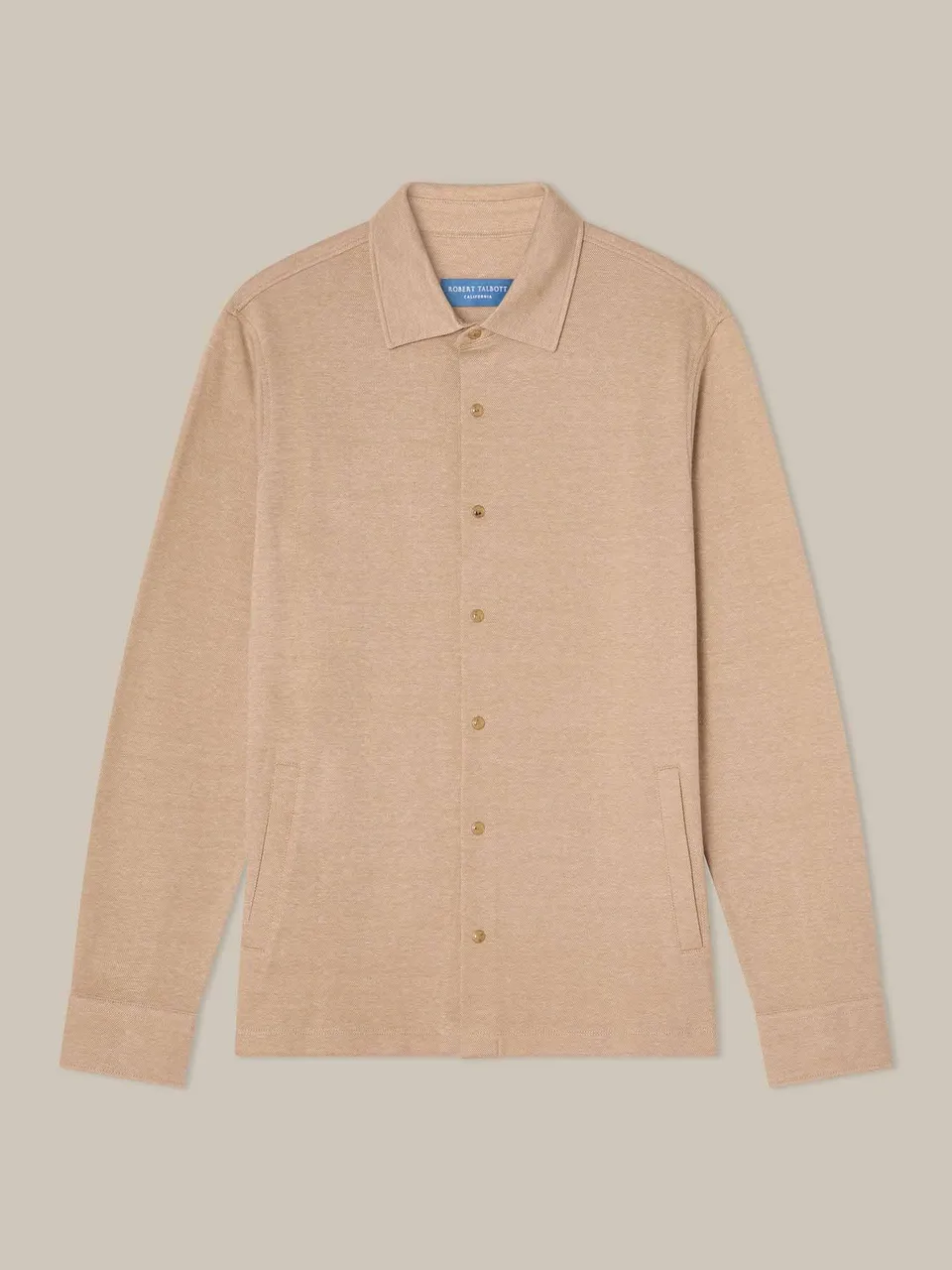 Robert Talbott Walter camicia cotone cashmere cammello