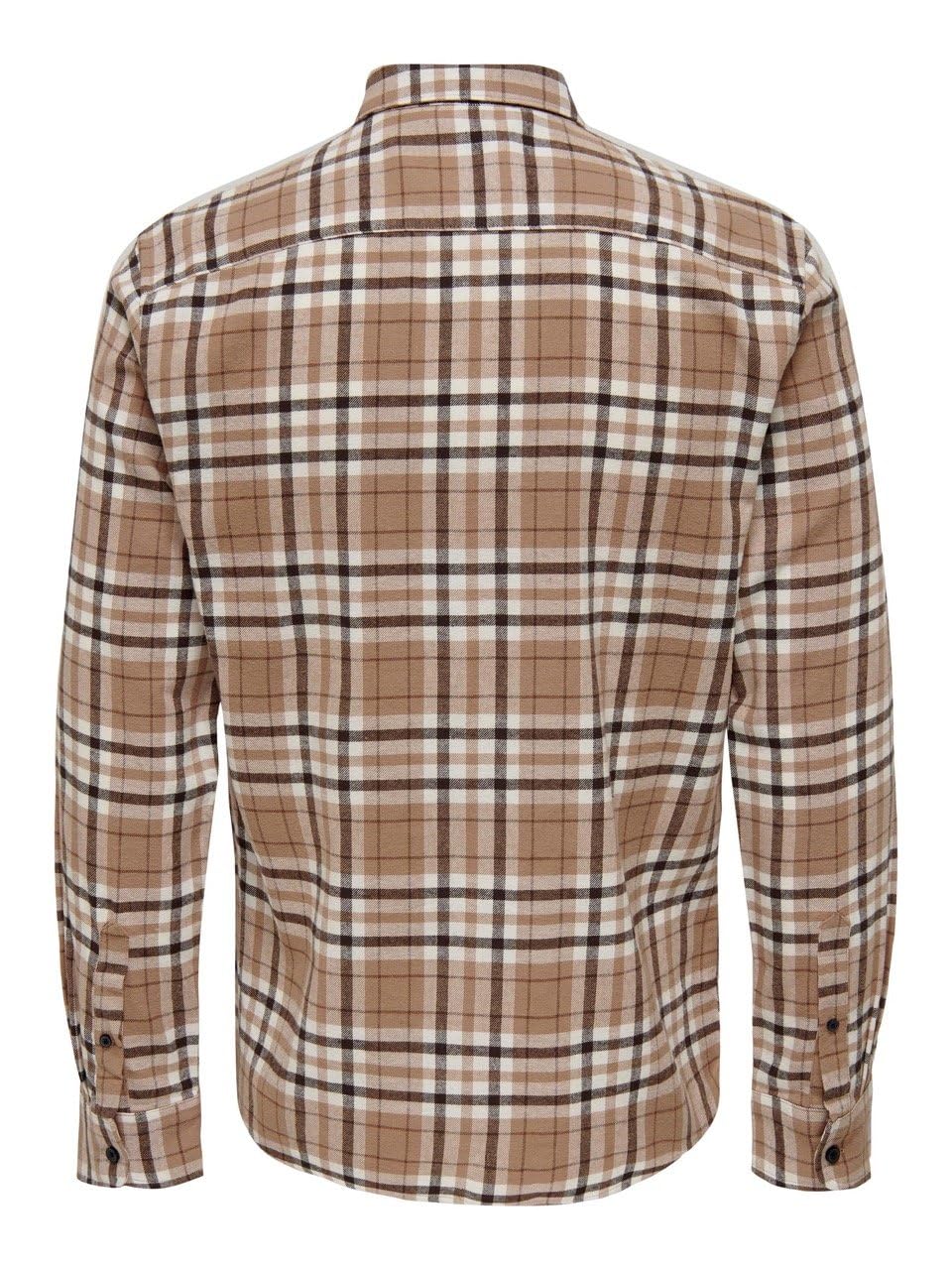 ONLY & SONS Atir Camicia Quadri Uomo S Burro Slim