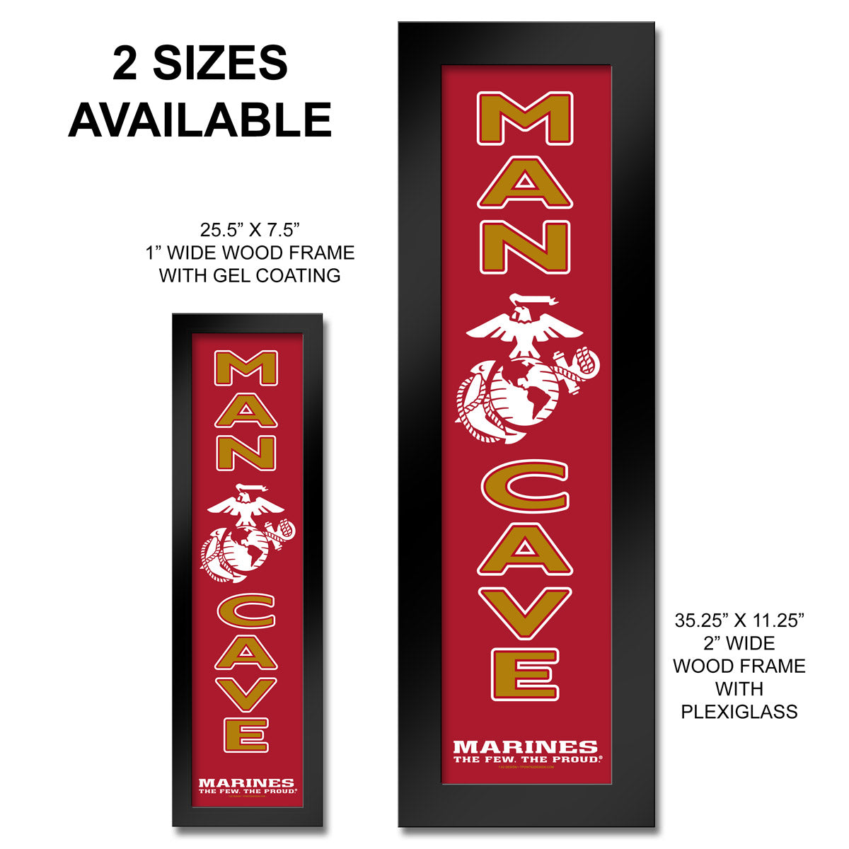 7.62 Design USMC Man Cave Stampa Incorniciata 89x28 cm