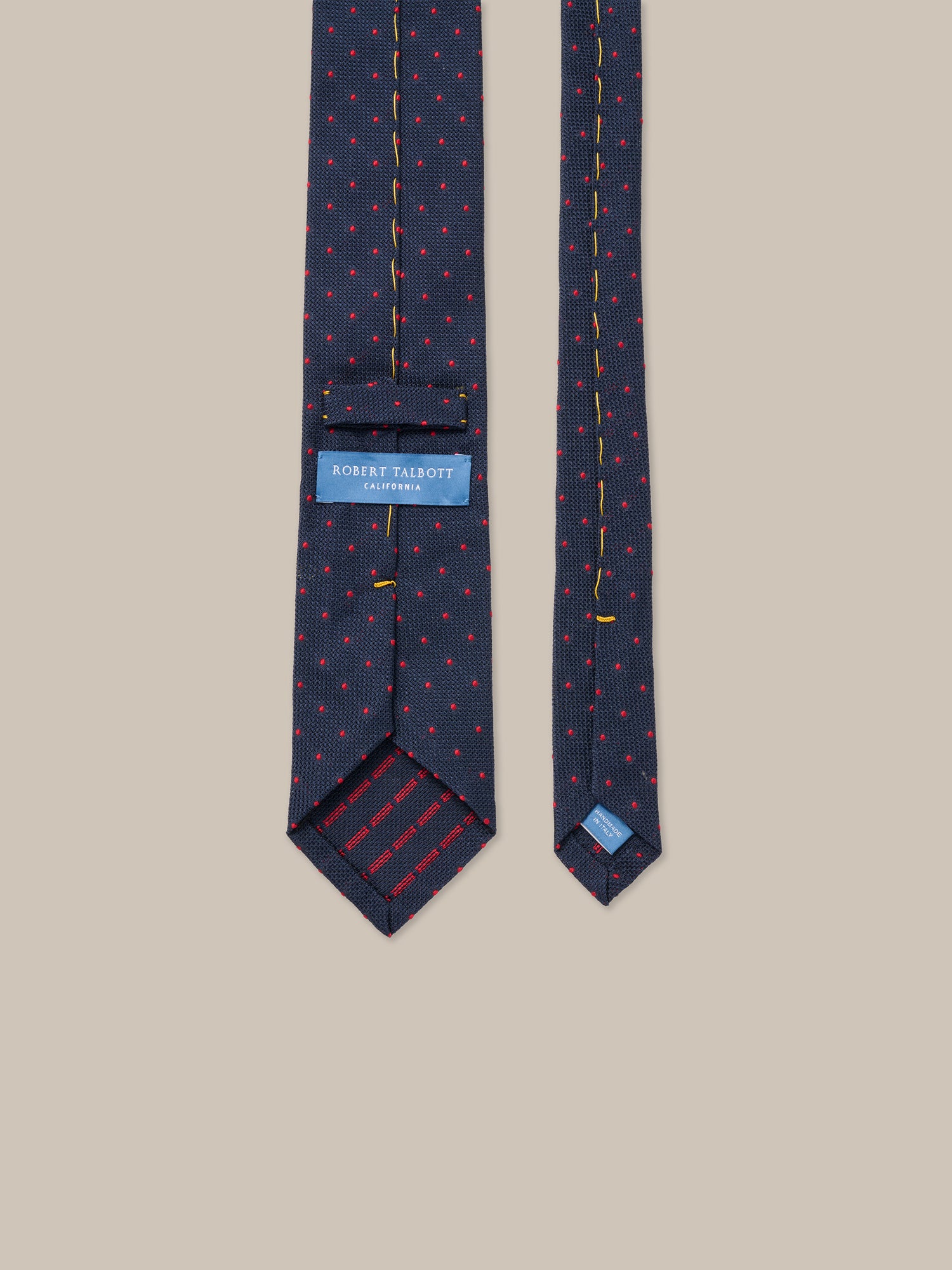 Robert Talbott Duvall Cravatta Seta Navy Red