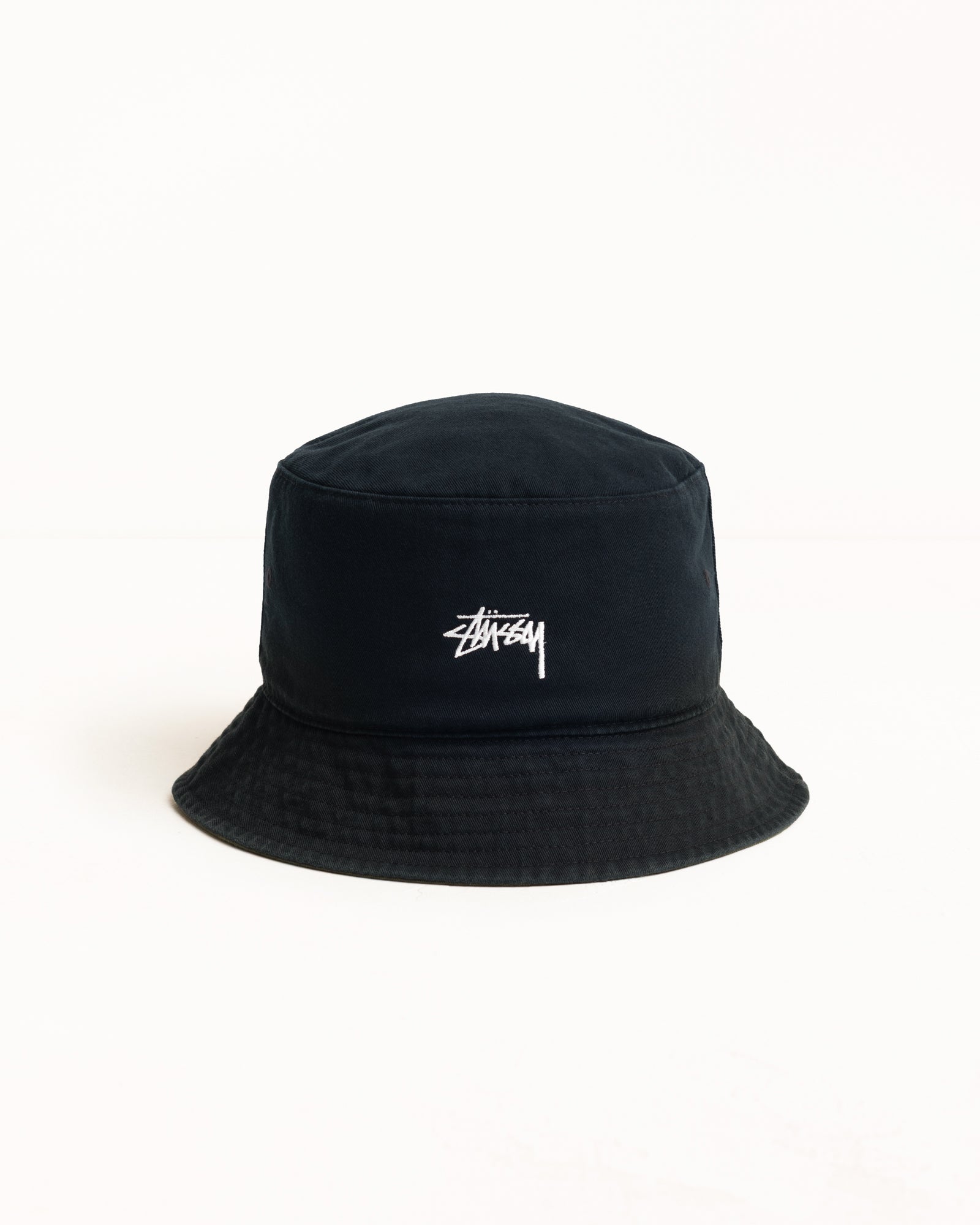 Stussy Reversible Stock Bucket Hat pescatore nero cotone