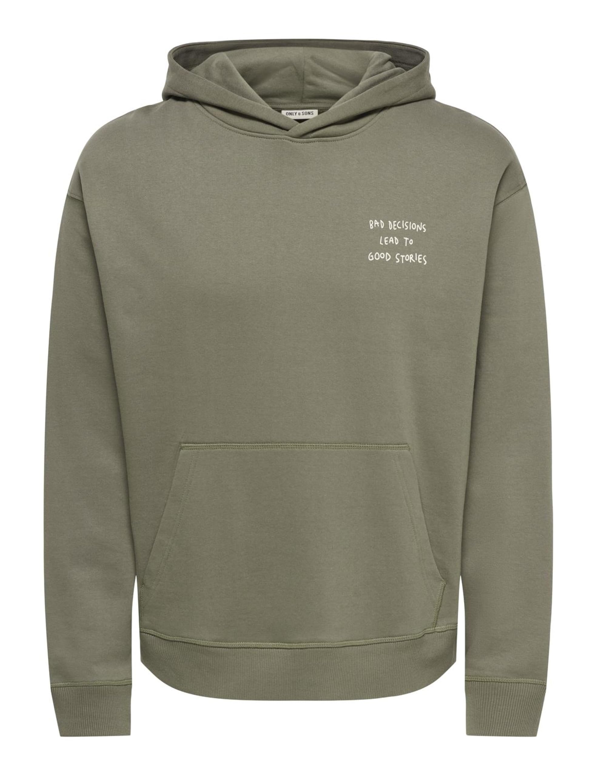 ONLY & SONS Onstroy Felpa Cappuccio Uomo Relaxed Grigio