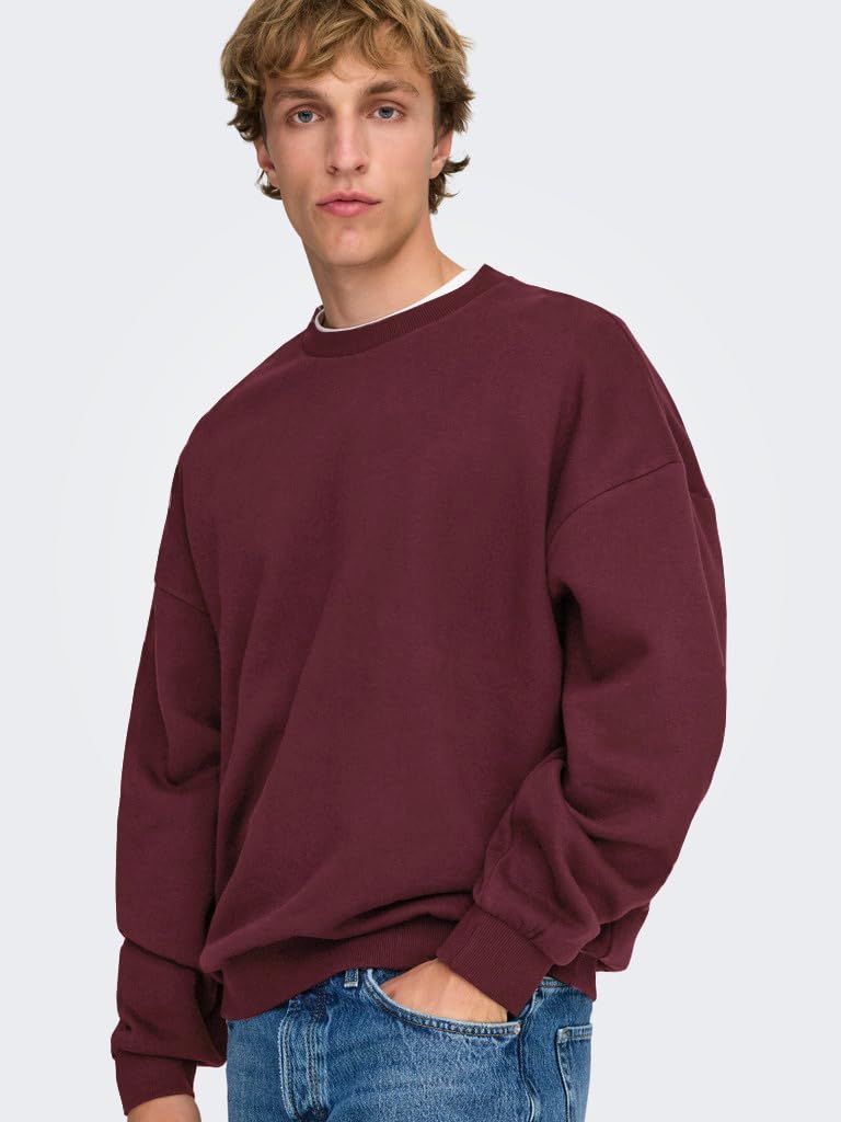 Only & Sons Onsceres Felpa Uomo Rossa Port Royale L
