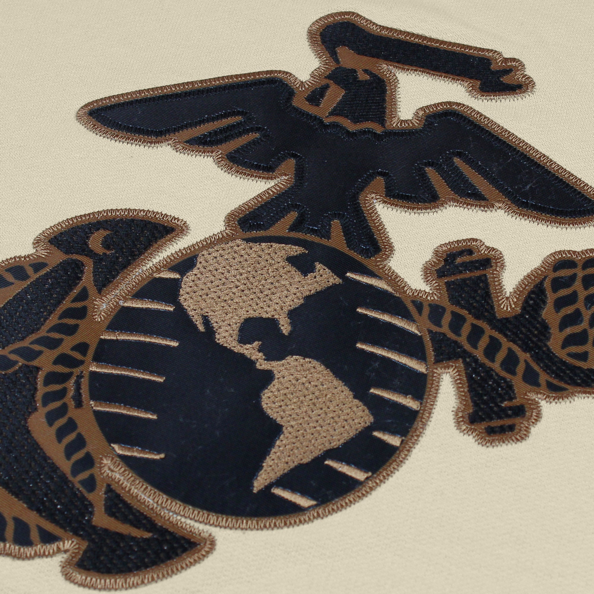 7.62 Design USMC EGA Applique felpa cappuccio sand unisex