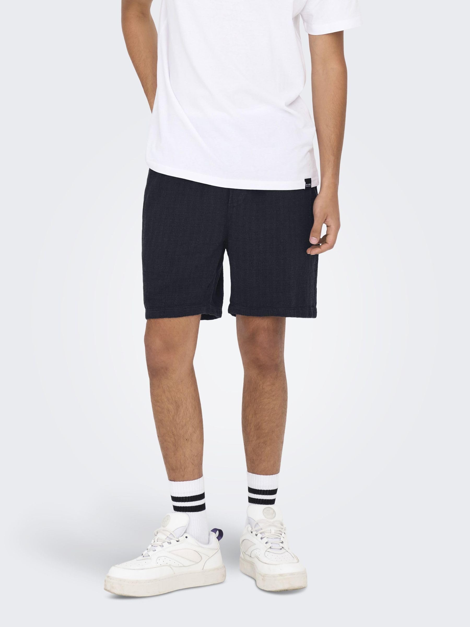 ONLY & SONS Pantaloncini Cotone Navy Scuro