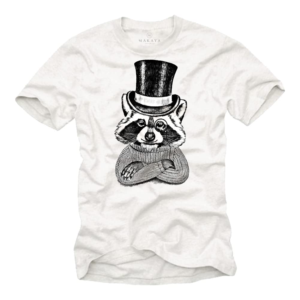 MAKAYA T-Shirt Uomo Procione Maglietta L Nera Cotone
