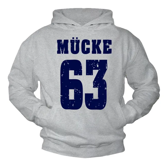 MAKAYA Mücke 63 Felpa Uomo Cappuccio Cotone S Football