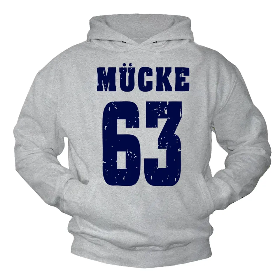 MAKAYA Mücke 63 Felpa Uomo Cappuccio Cotone S Football