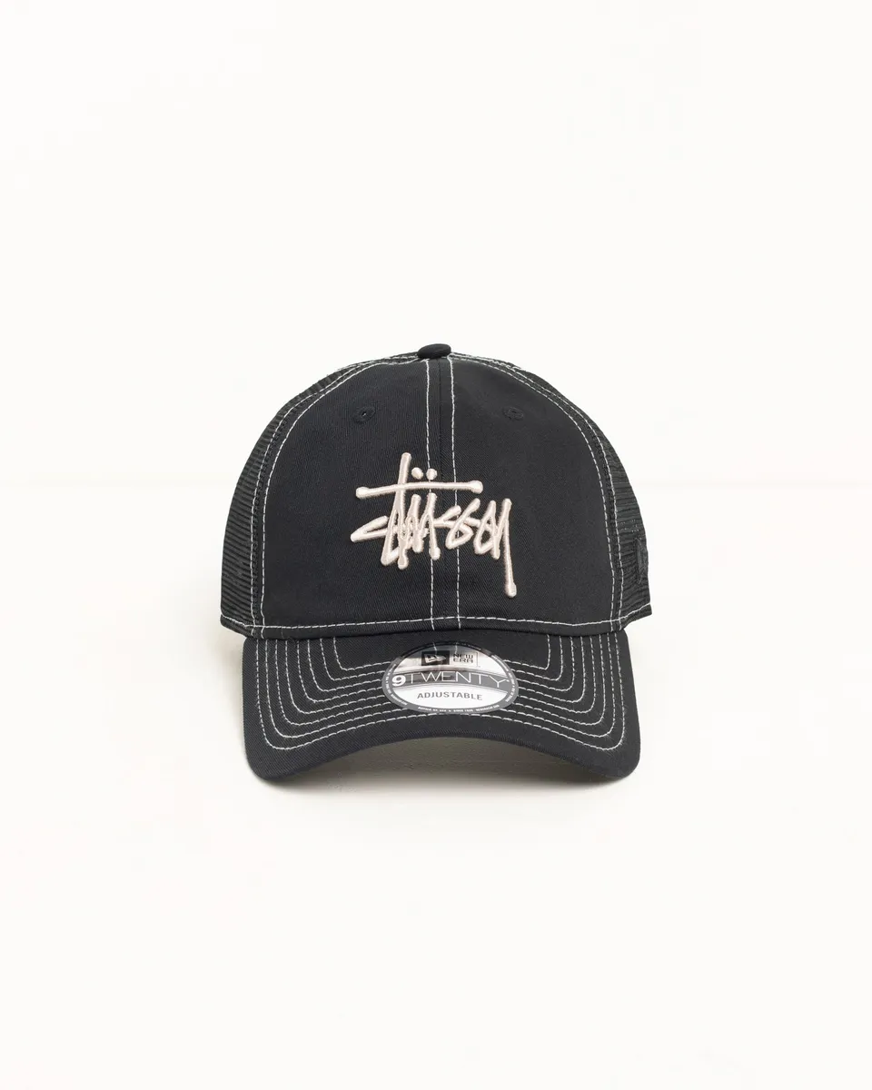 Stussy 9Twenty Basic Trucker cappello nero cotone taglia unica