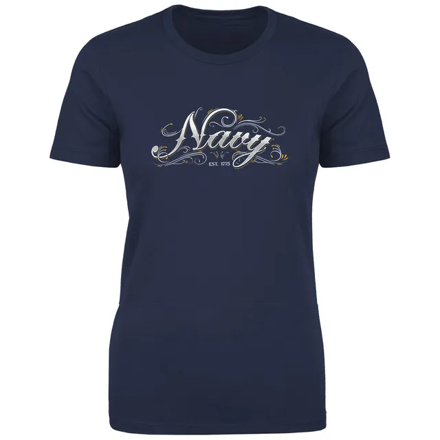 7.62 Design US Navy Ornate t-shirt donna cotone blu navy