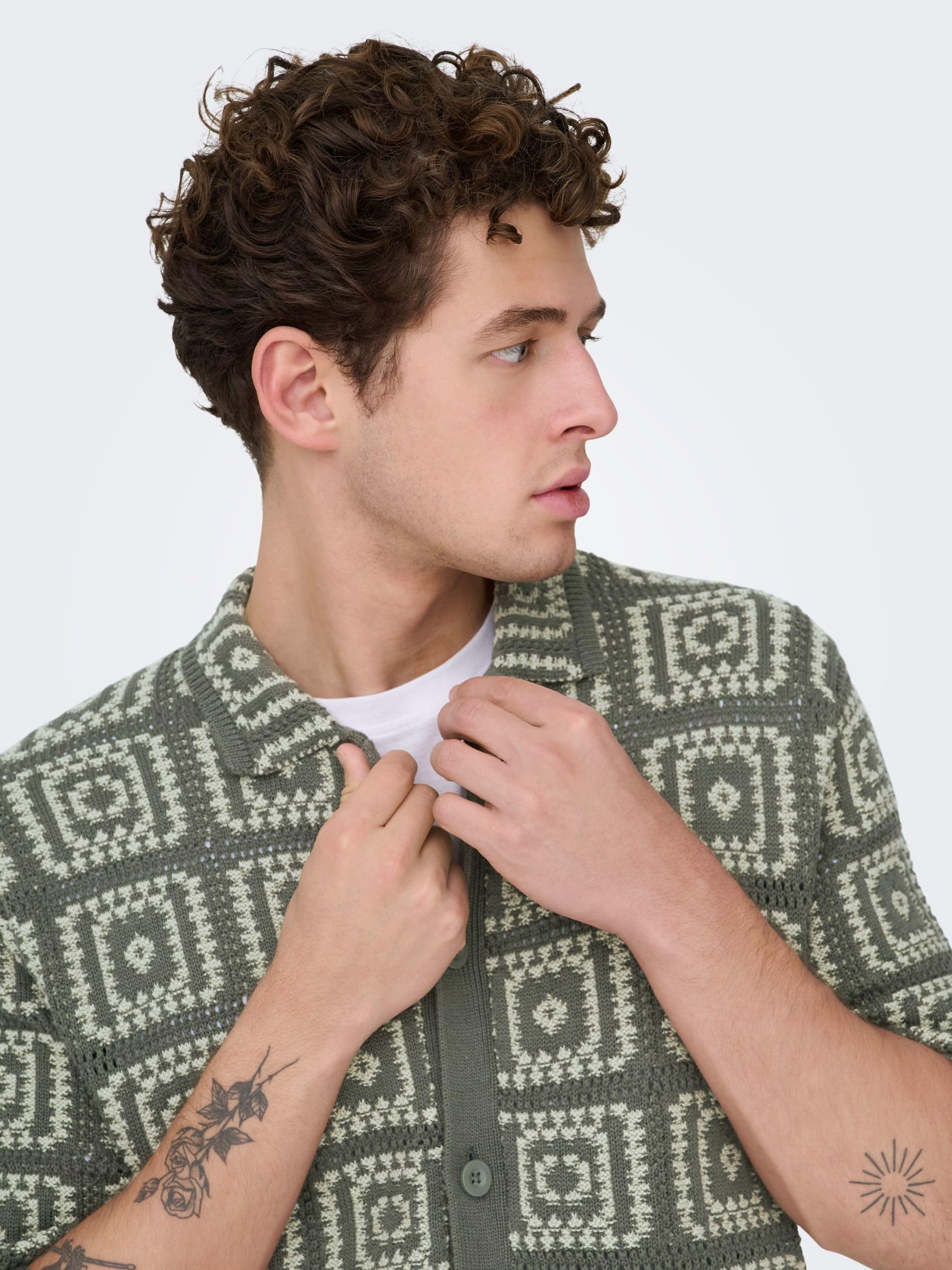 Only & Sons Onsbart Polo Maglia Uomo M Castor Gray