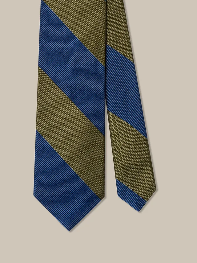 Robert Talbott Best of Class cravatta Fancy Mogador oliva blu REG