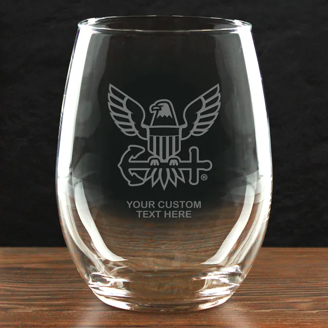 7.62 Design US Navy calice vino senza stelo 621 ml personalizzato