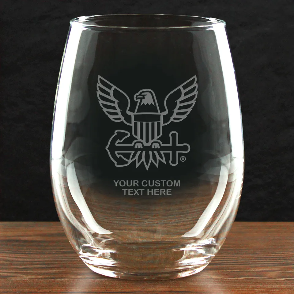 7.62 Design US Navy calice vino senza stelo 621 ml personalizzato