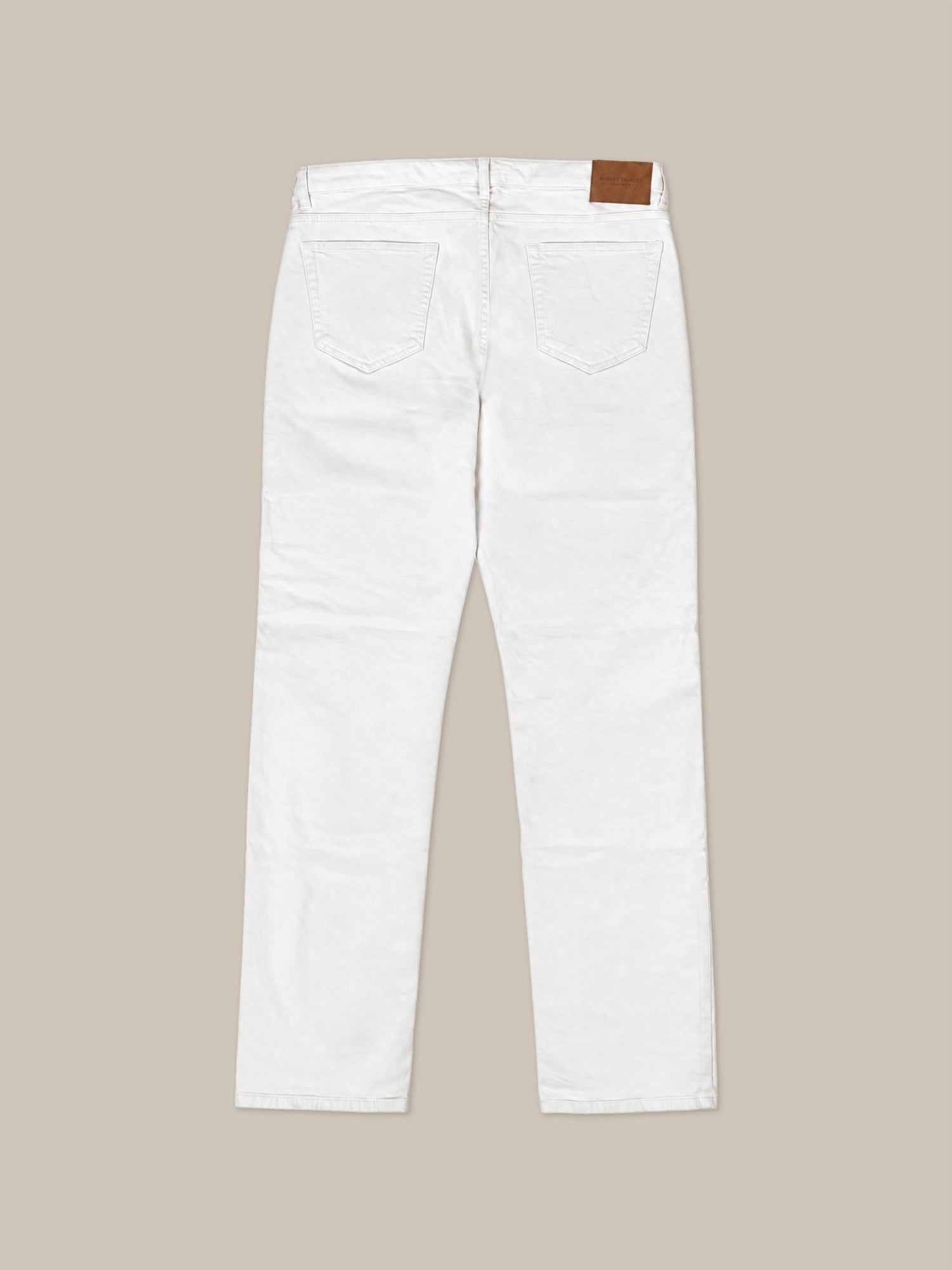 Robert Talbott Pablo Pantaloni Twill Ecru 5 Tasche Stretch